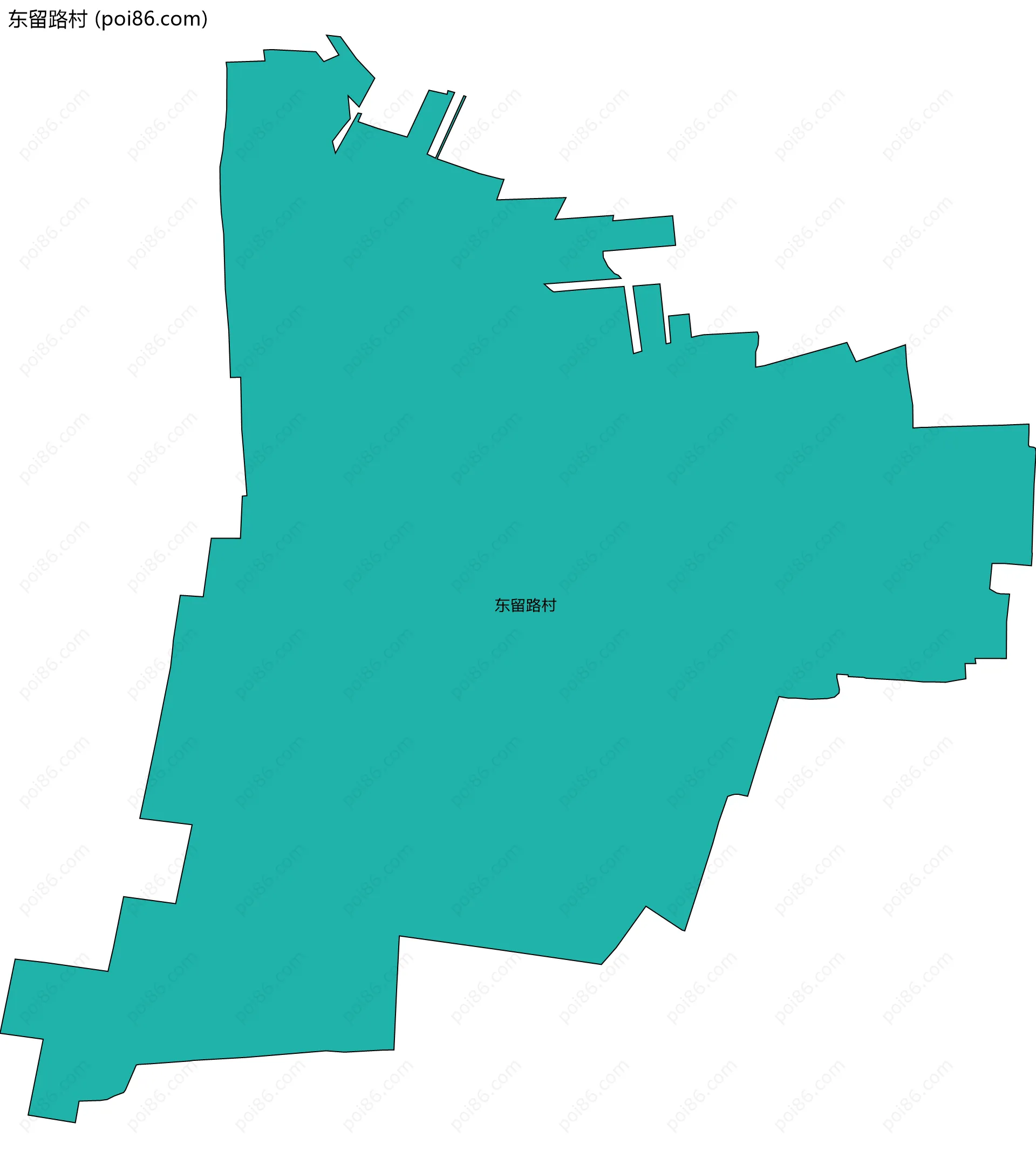 东留路村边界地图