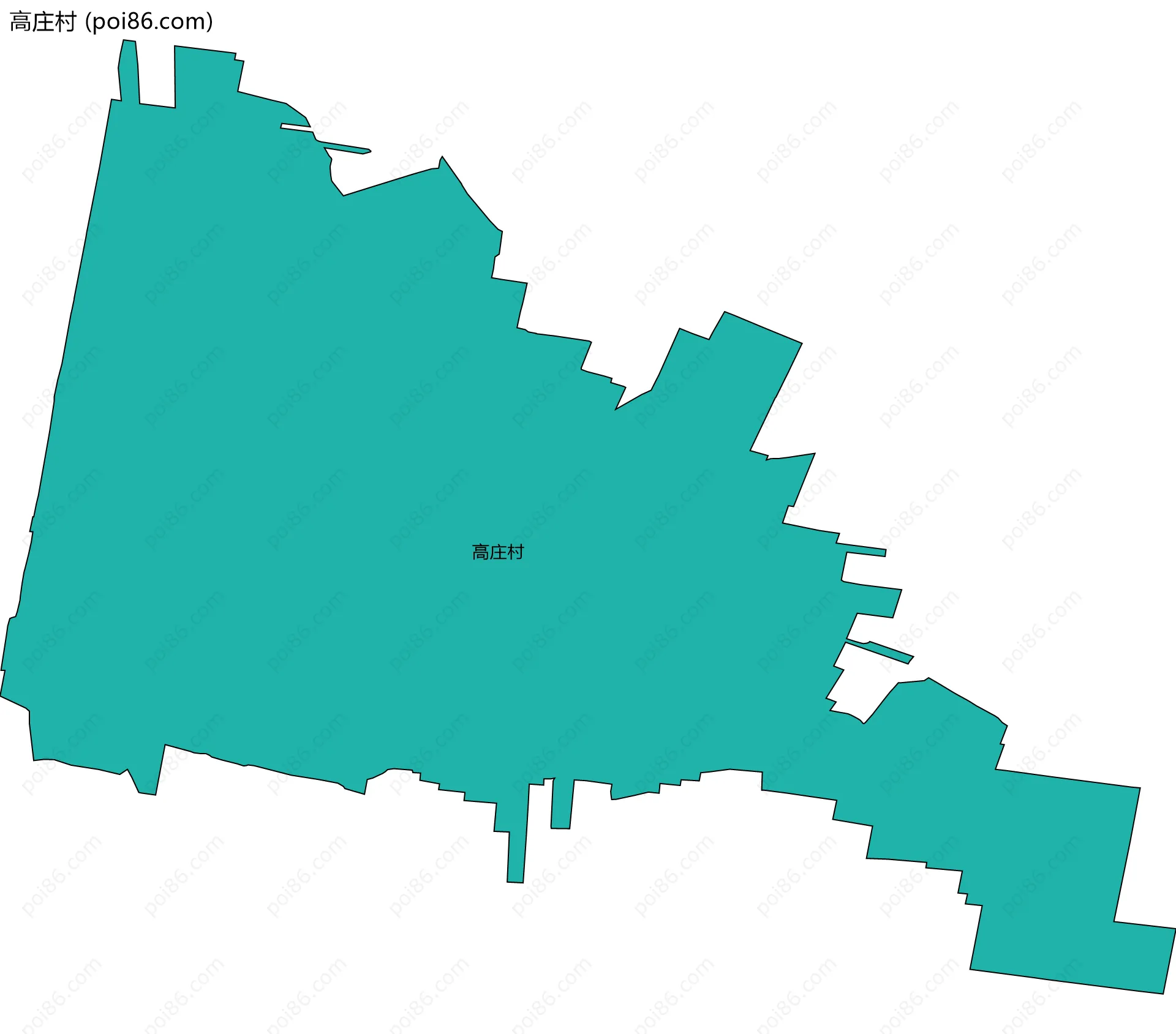 高庄村边界地图