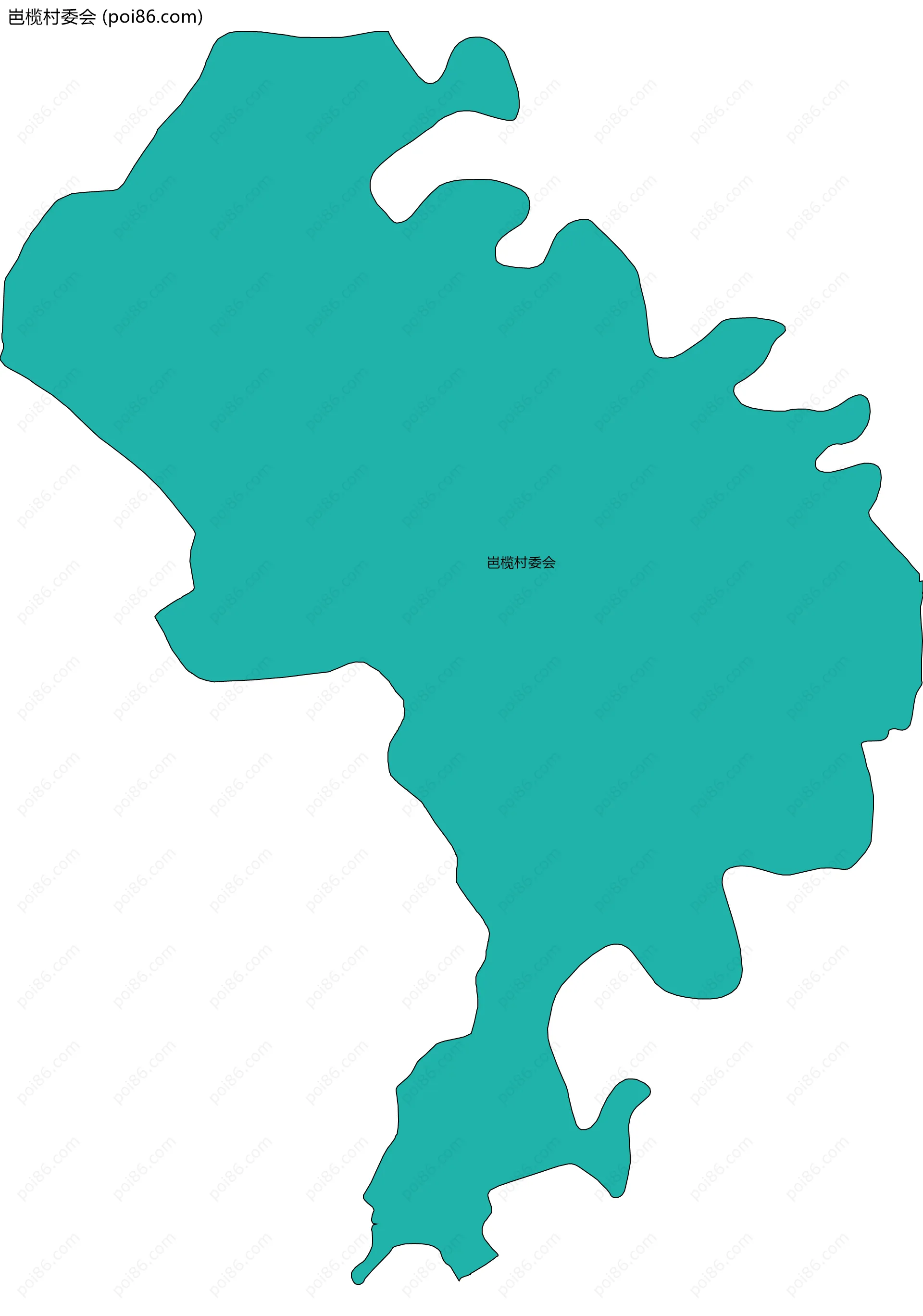 岜榄村委会边界地图