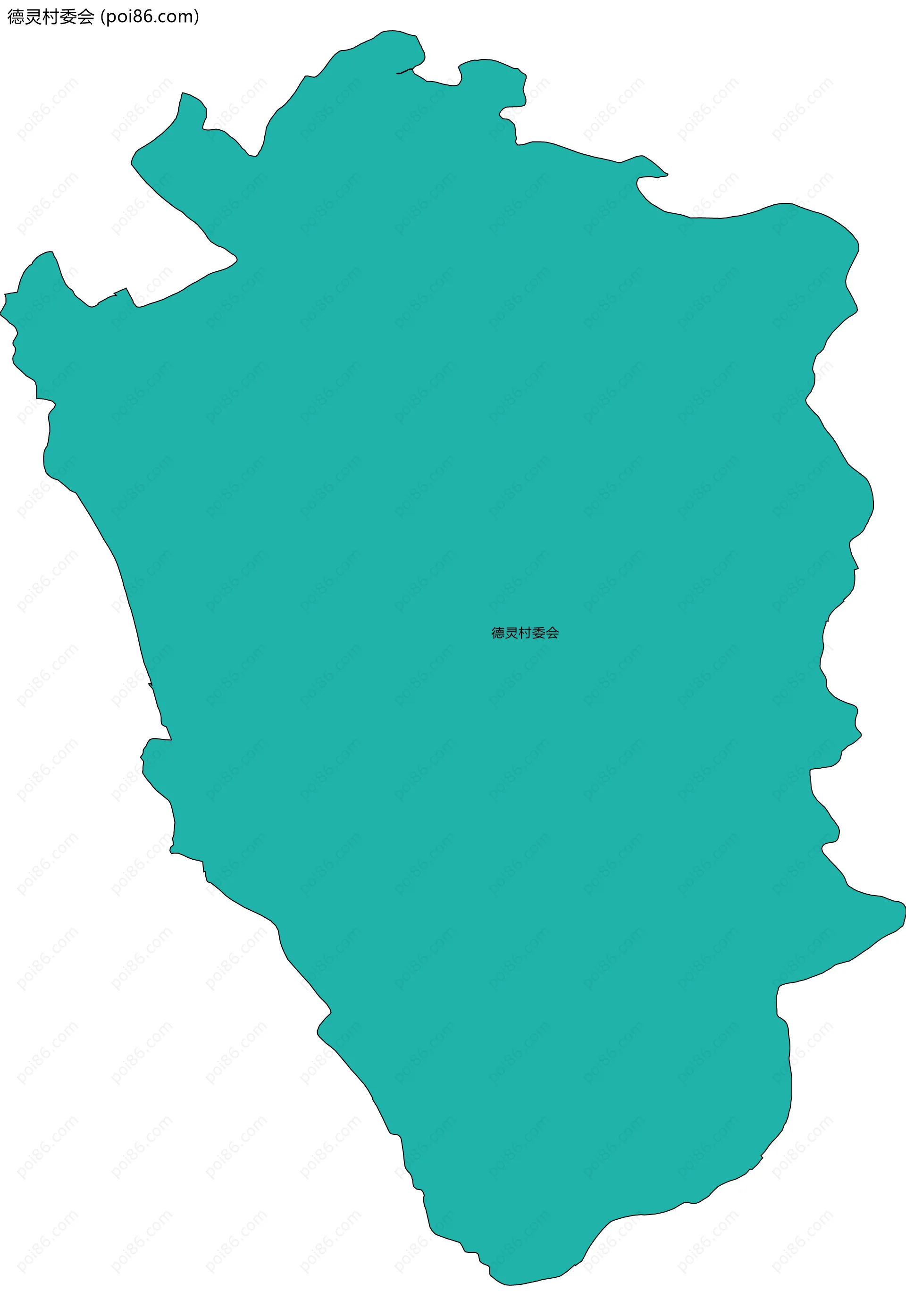 德灵村委会边界地图