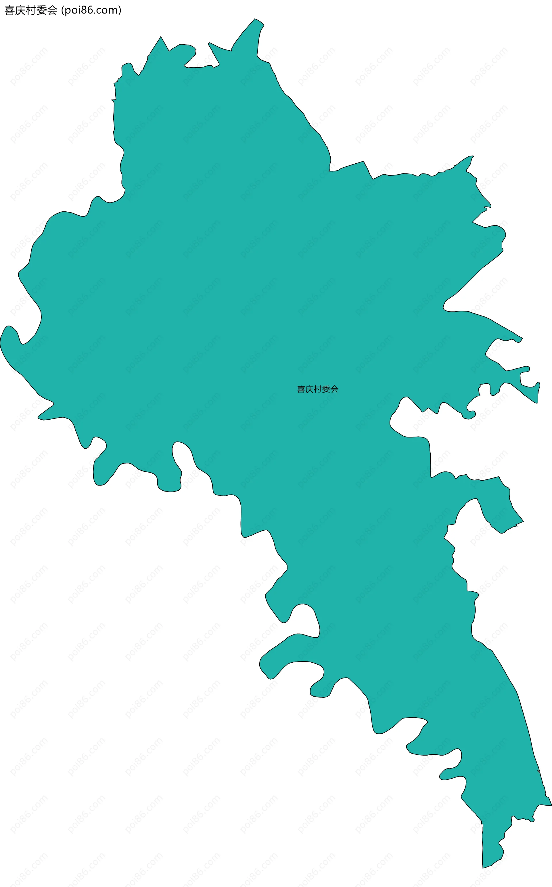喜庆村委会边界地图
