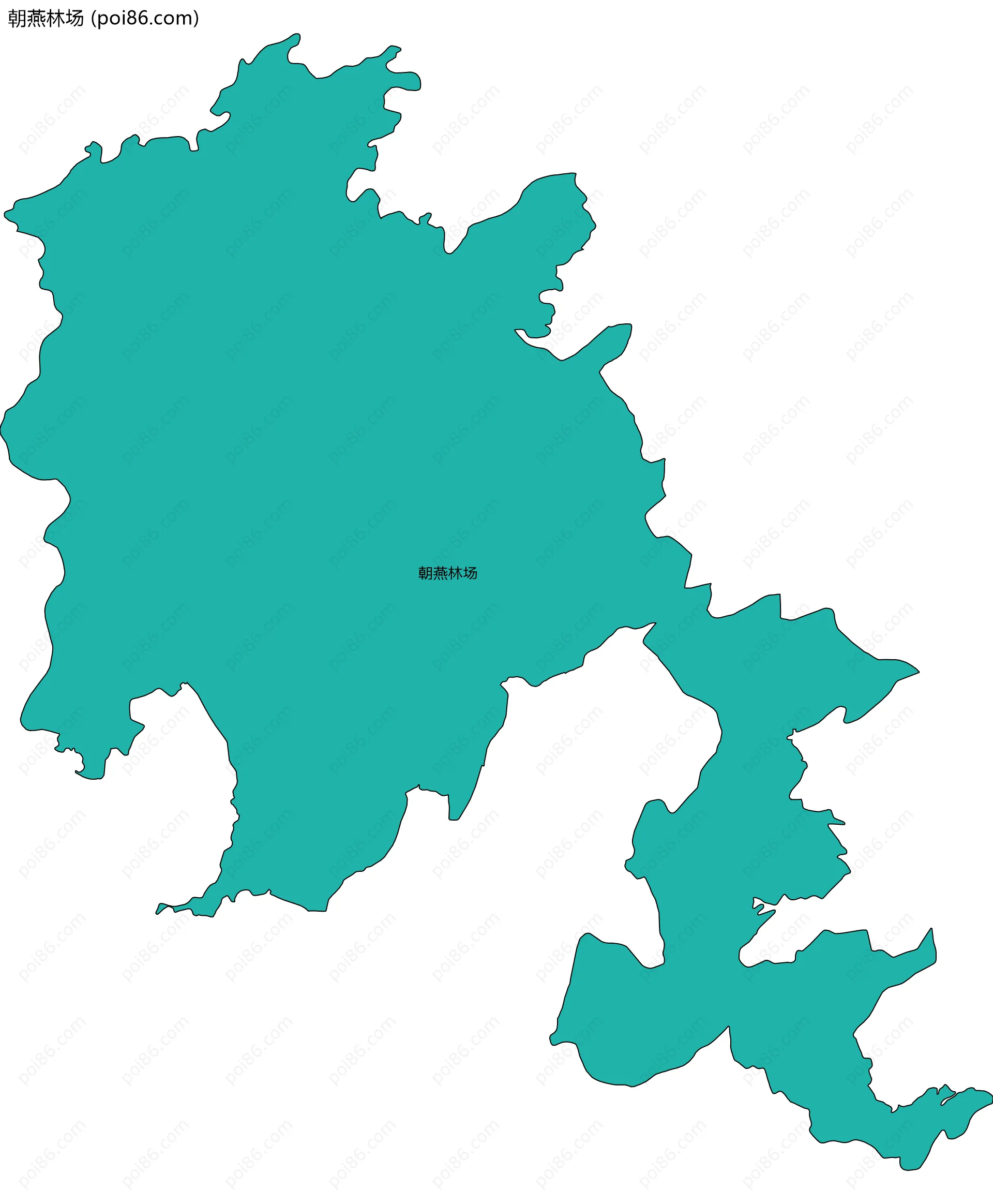 朝燕林场边界地图