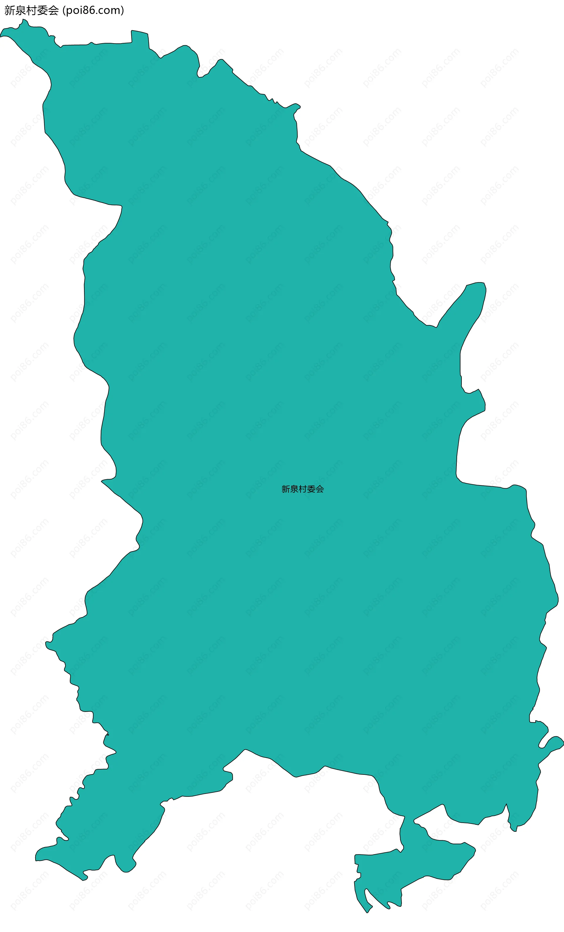 新泉村委会边界地图