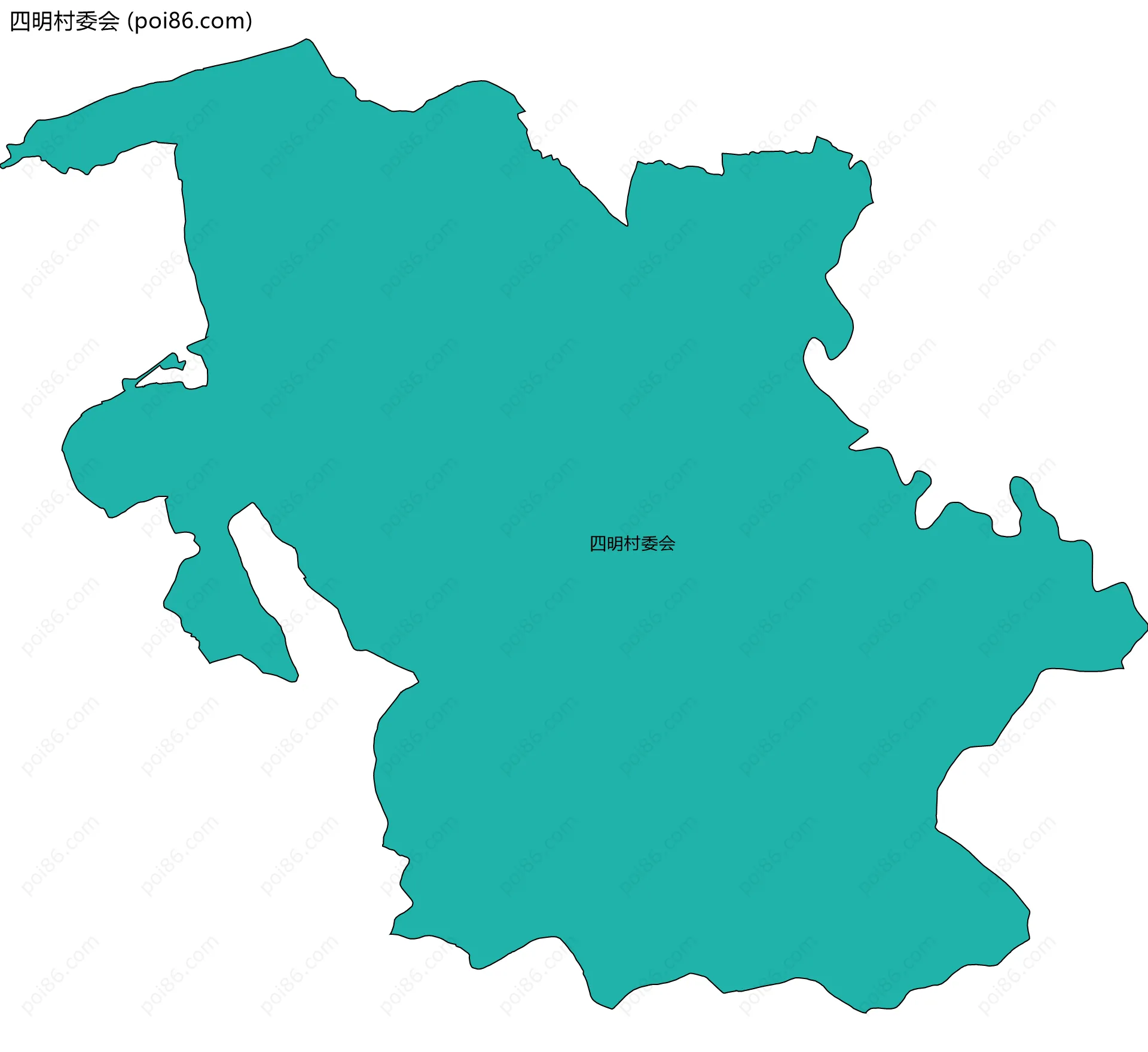 四明村委会边界地图