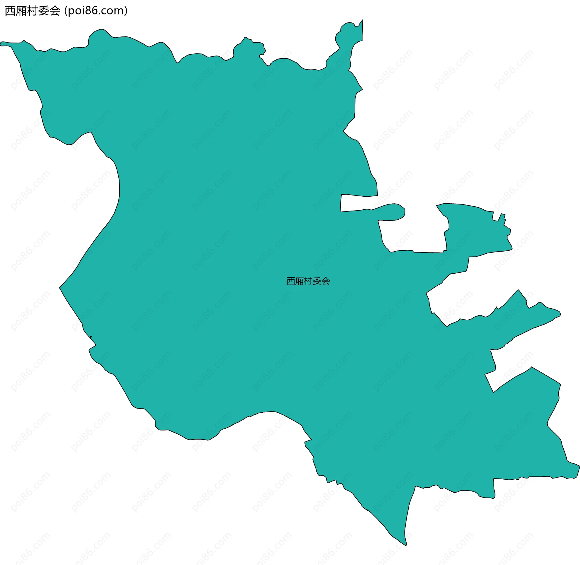 西厢村委会边界地图