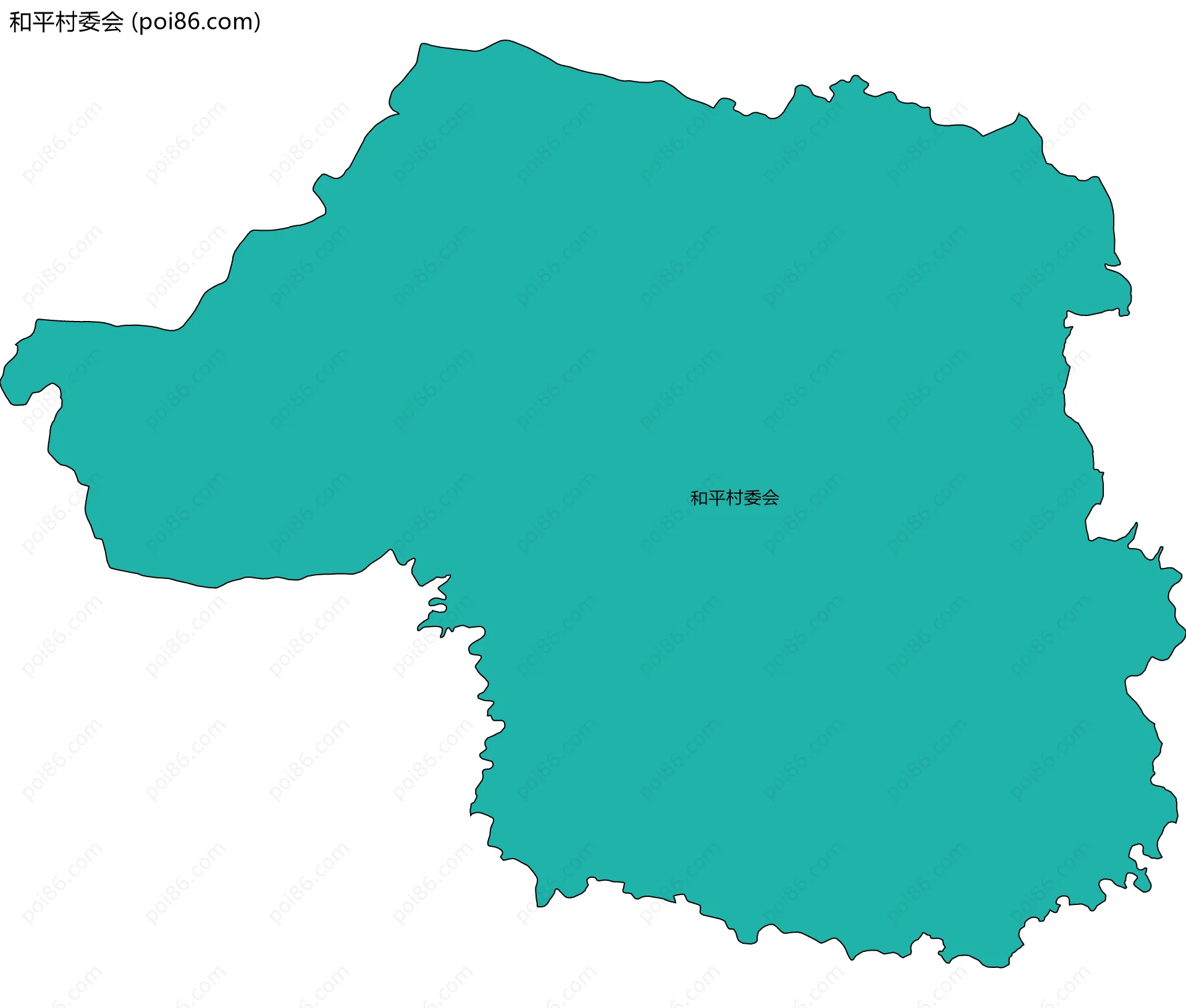 和平村委会边界地图