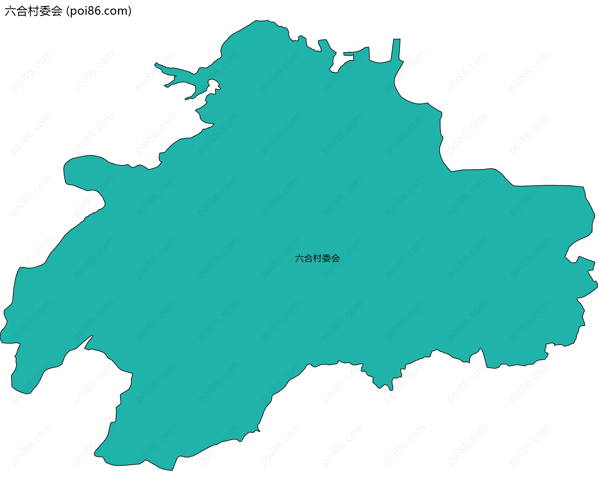 六合村委会边界地图