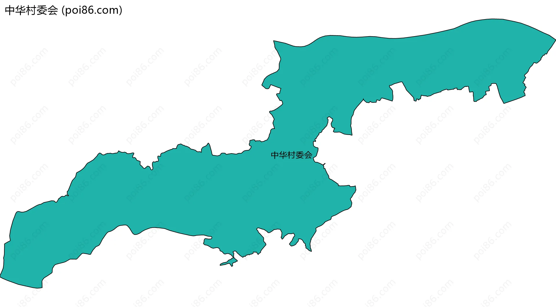 中华村委会边界地图