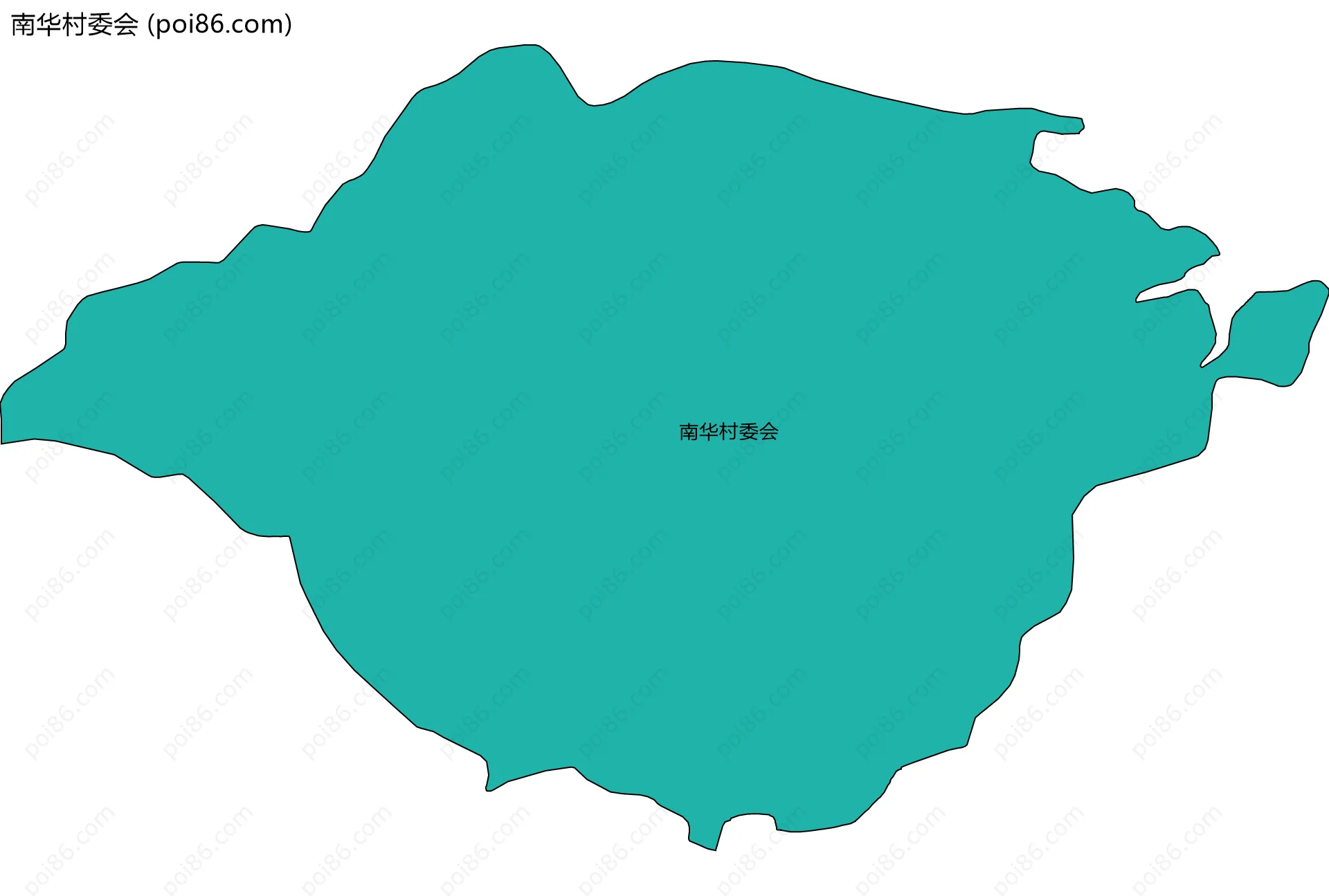 南华村委会边界地图