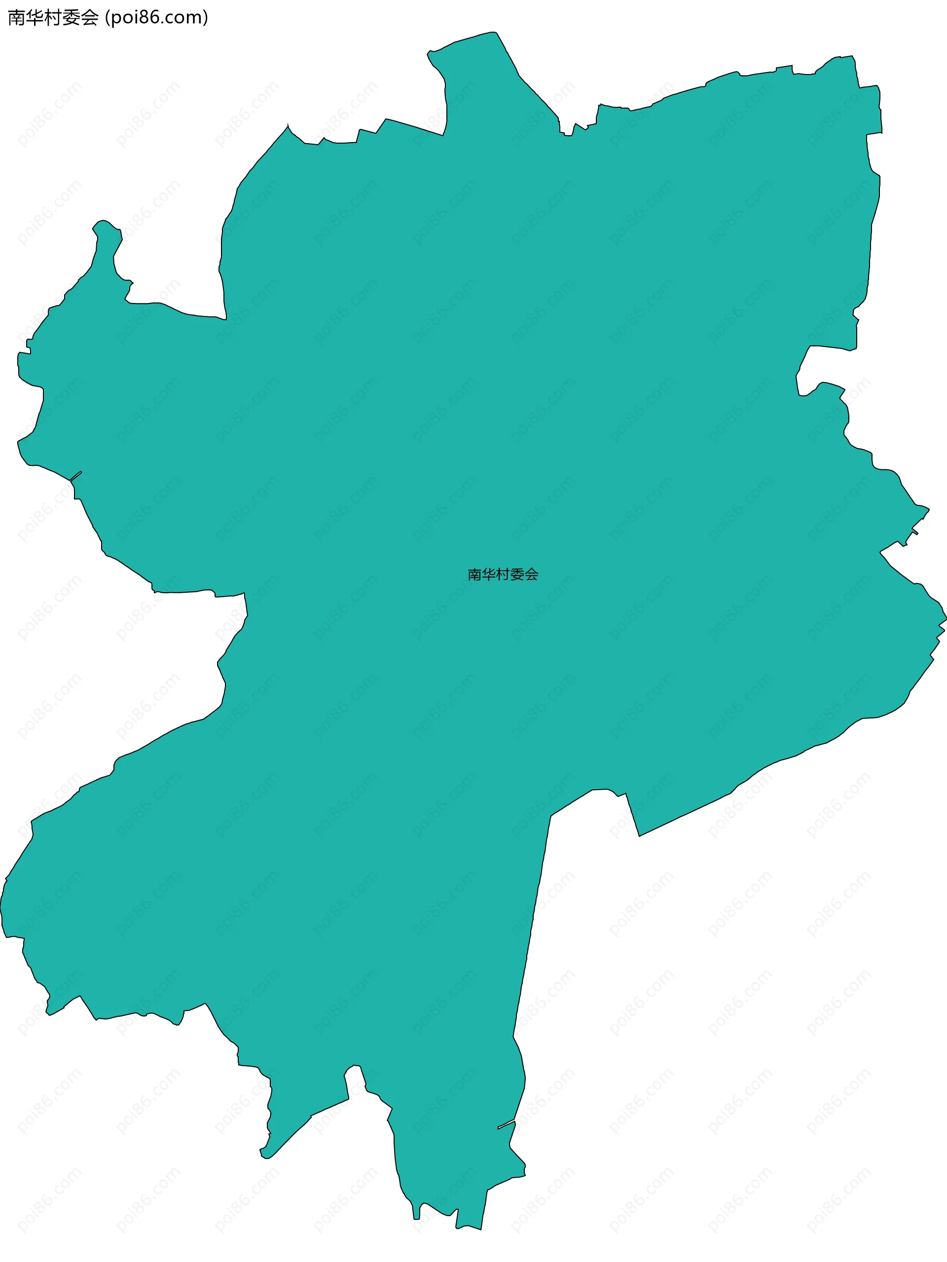 南华村委会边界地图