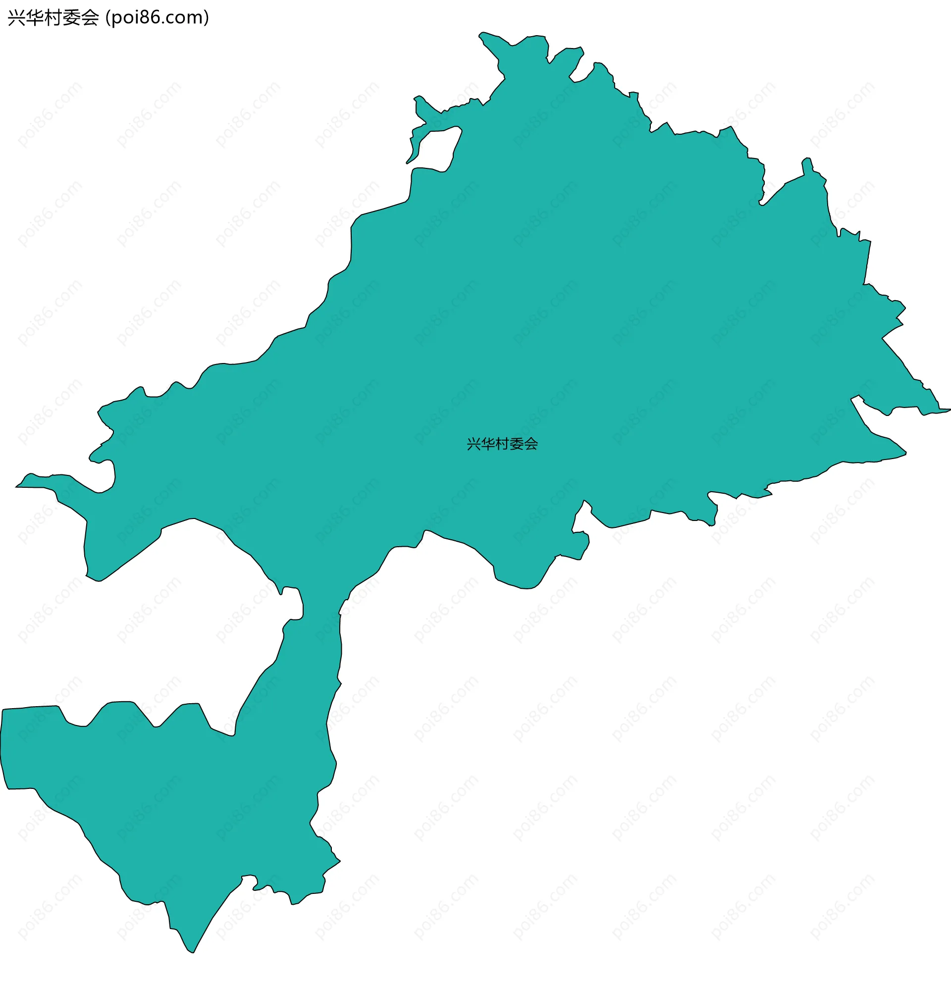 兴华村委会边界地图