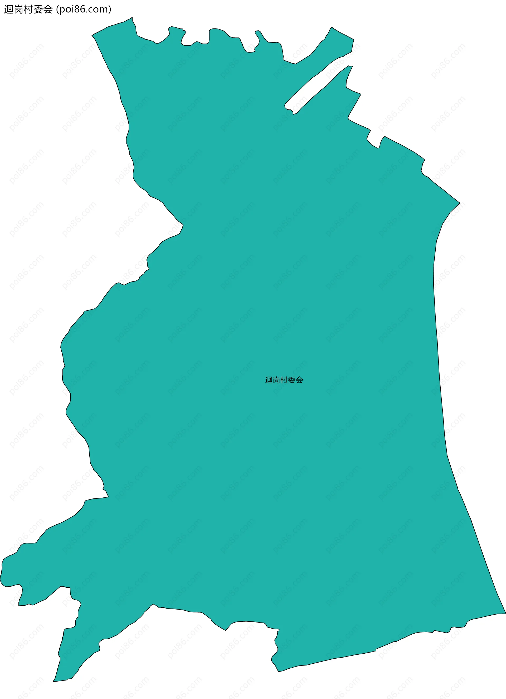 迴岗村委会边界地图