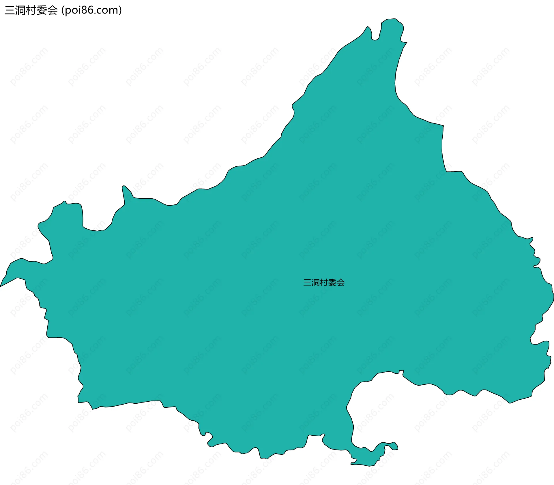 三洞村委会边界地图