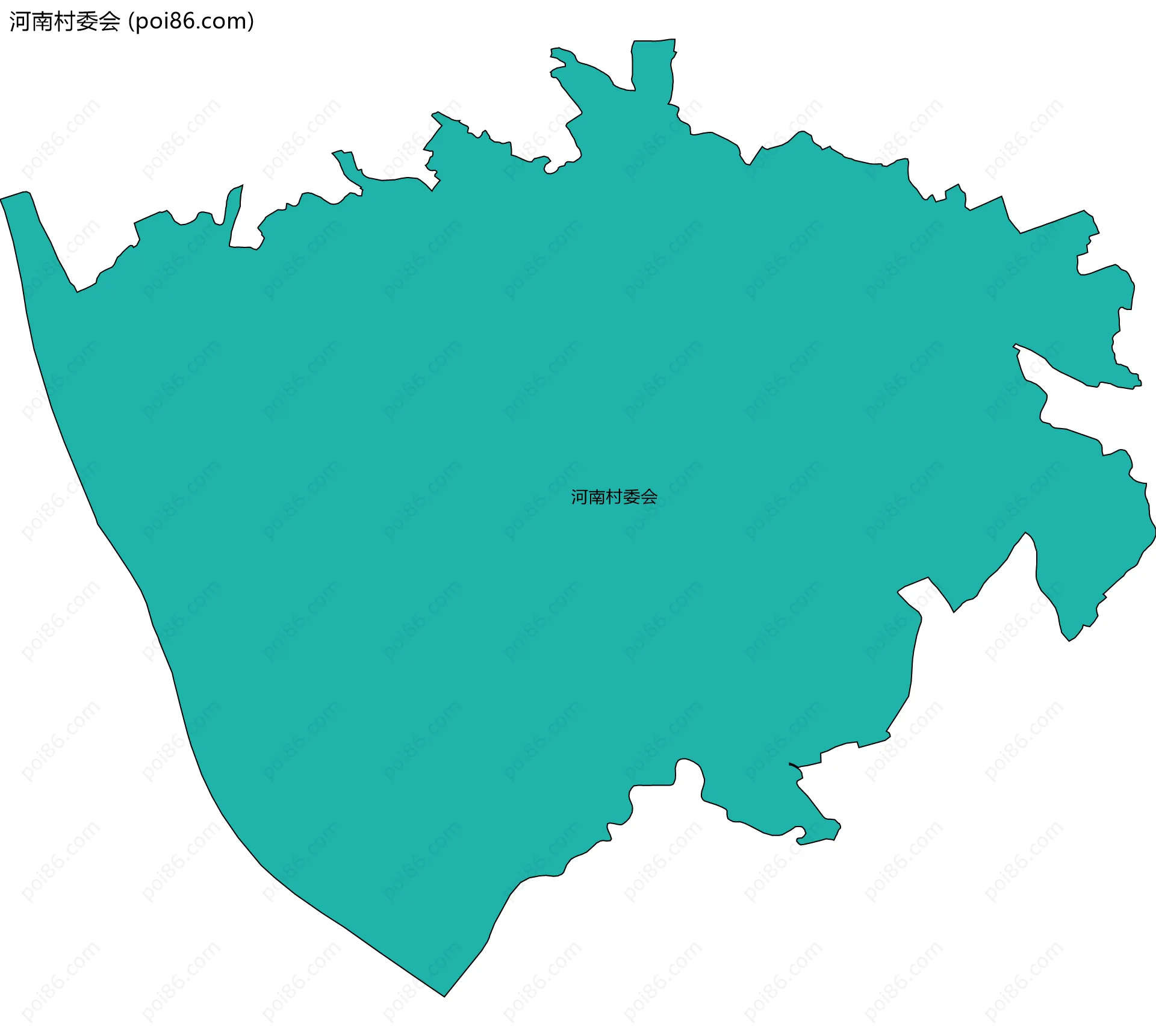河南村委会边界地图