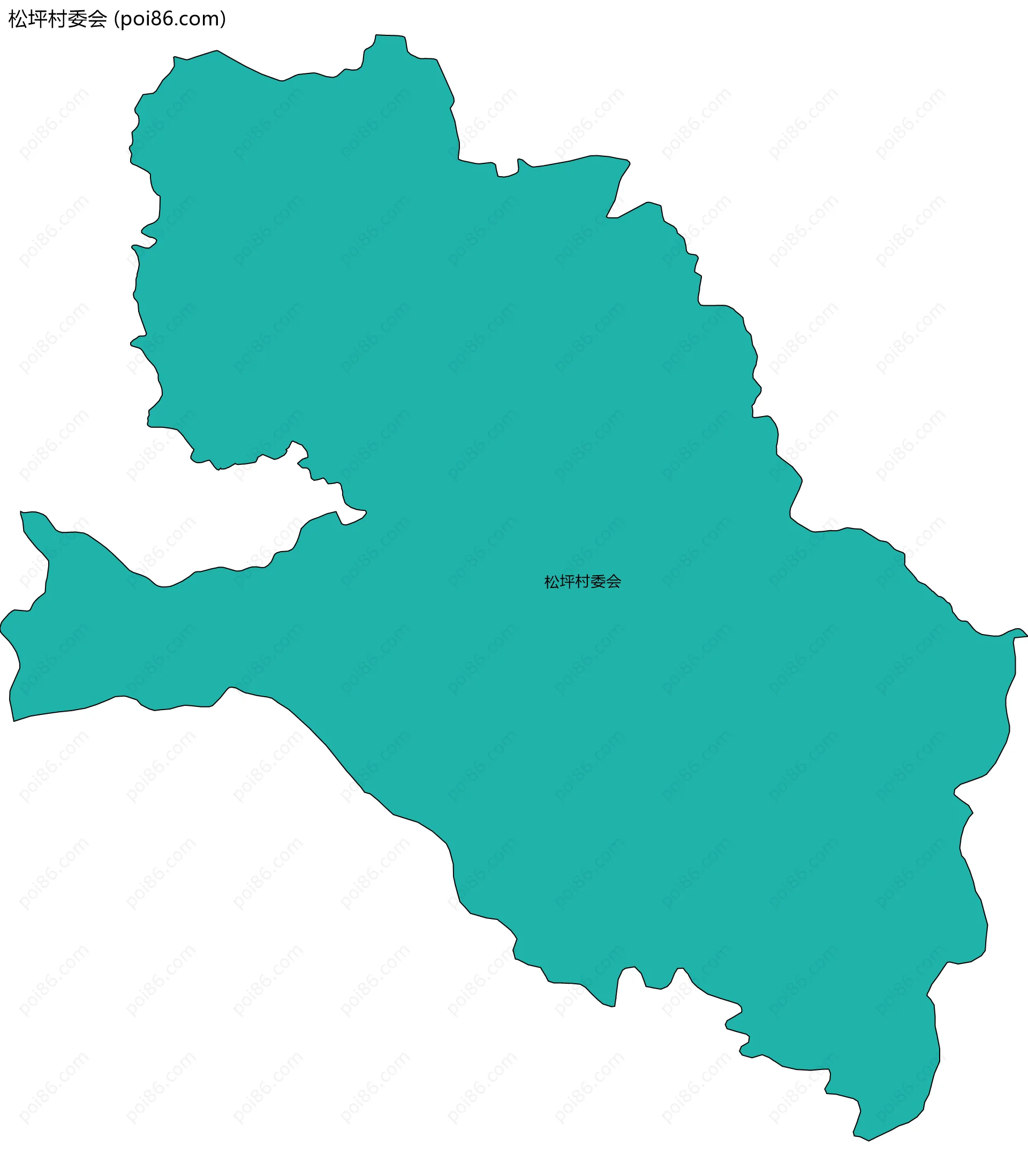 松坪村委会边界地图