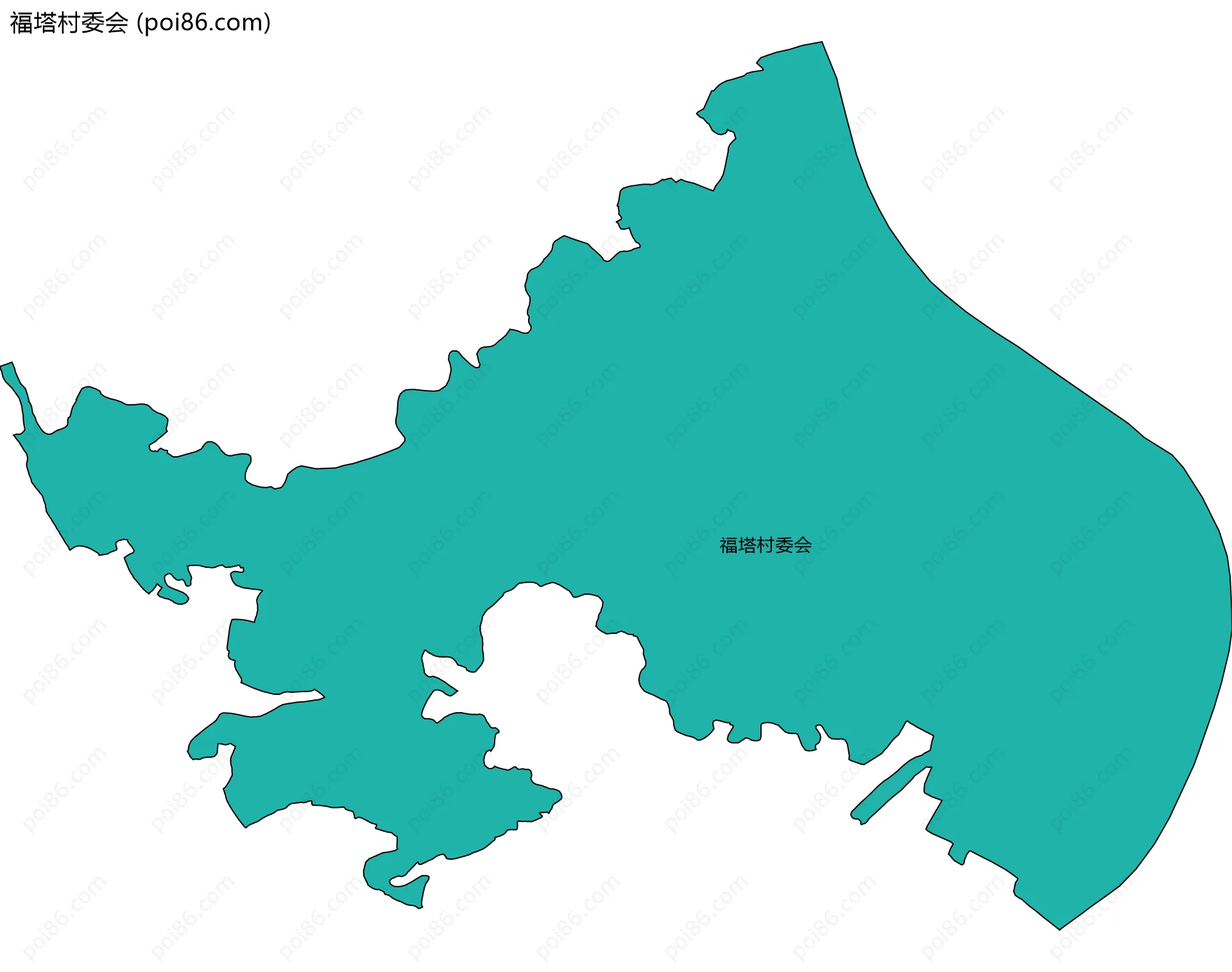 福塔村委会边界地图