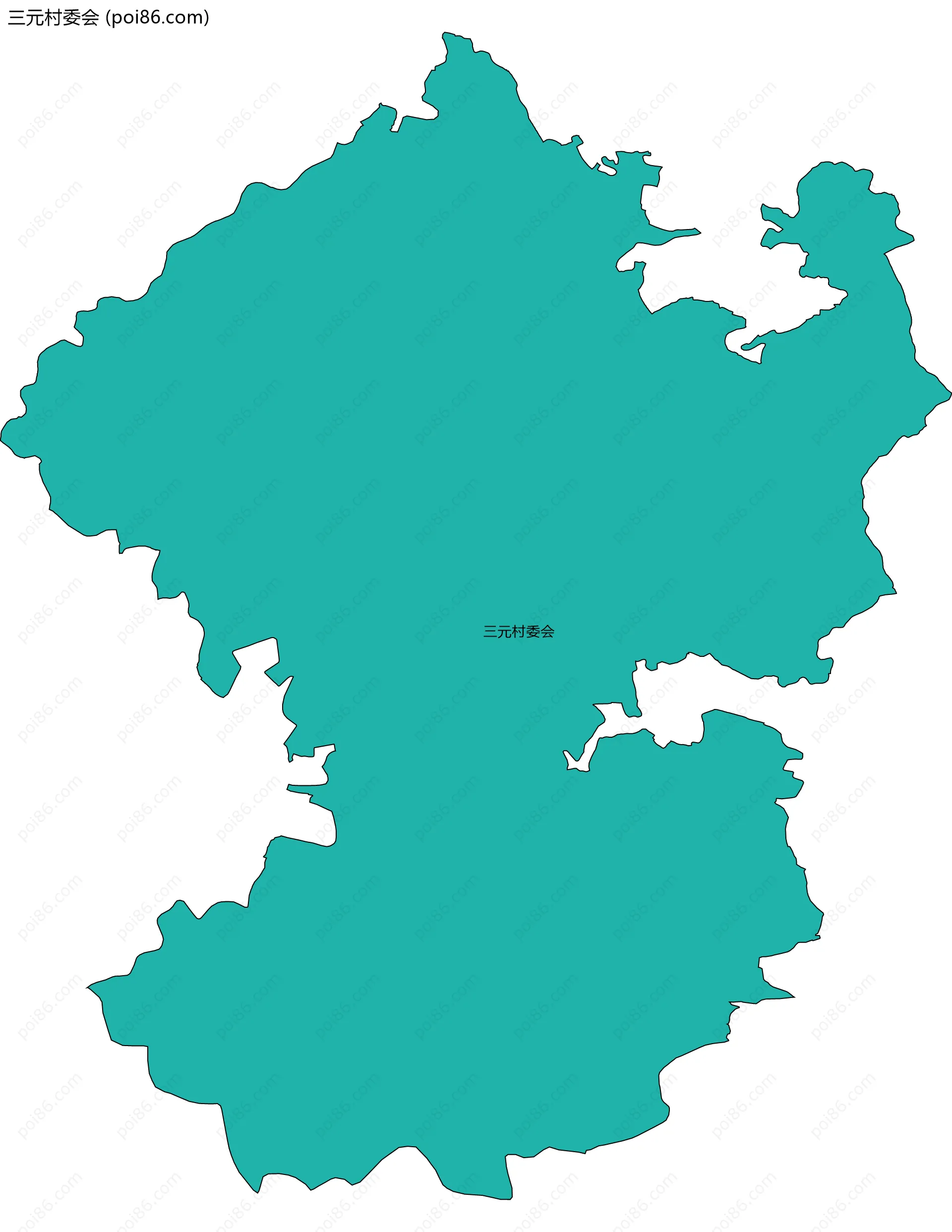 三元村委会边界地图