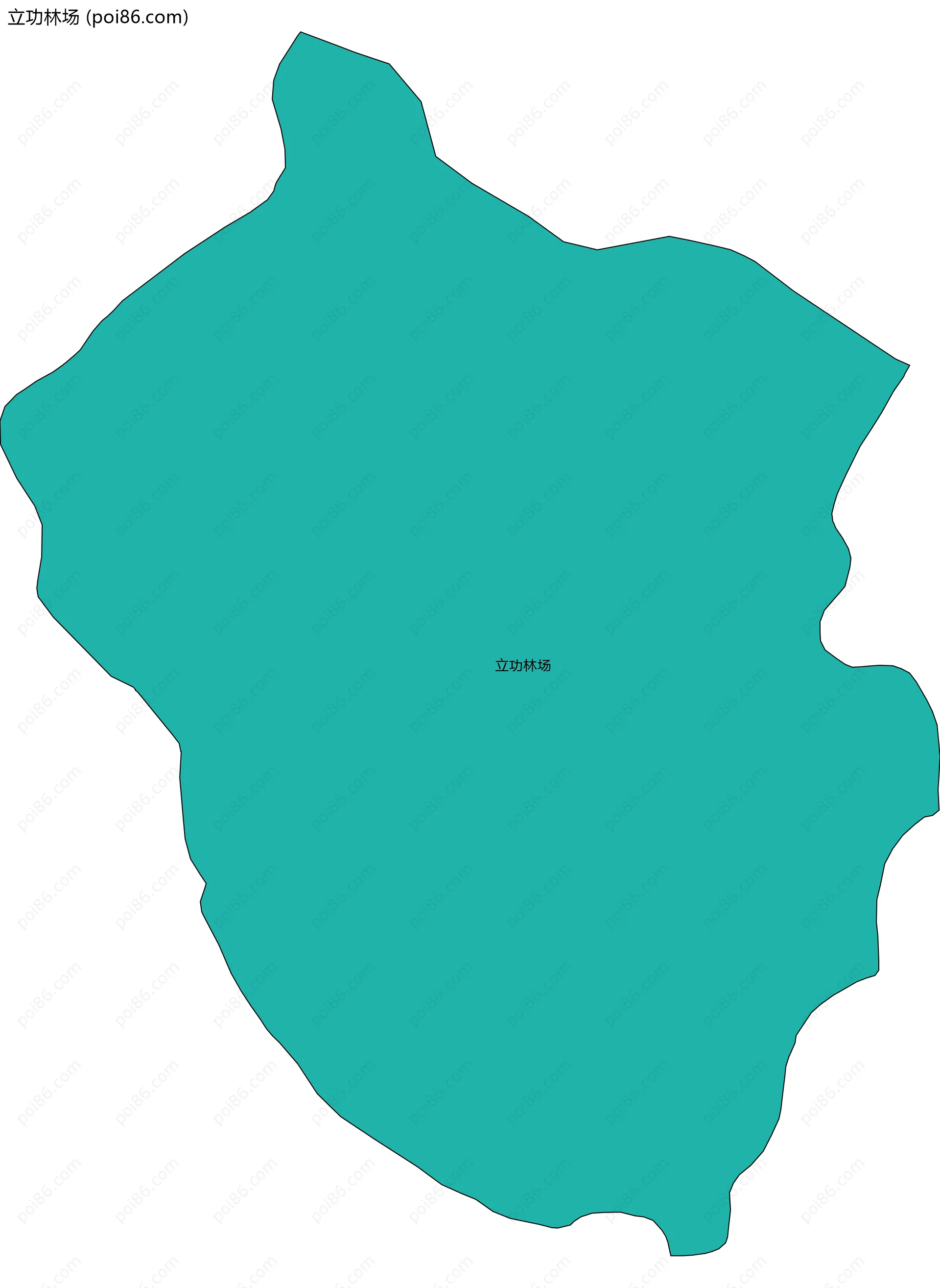 立功林场边界地图