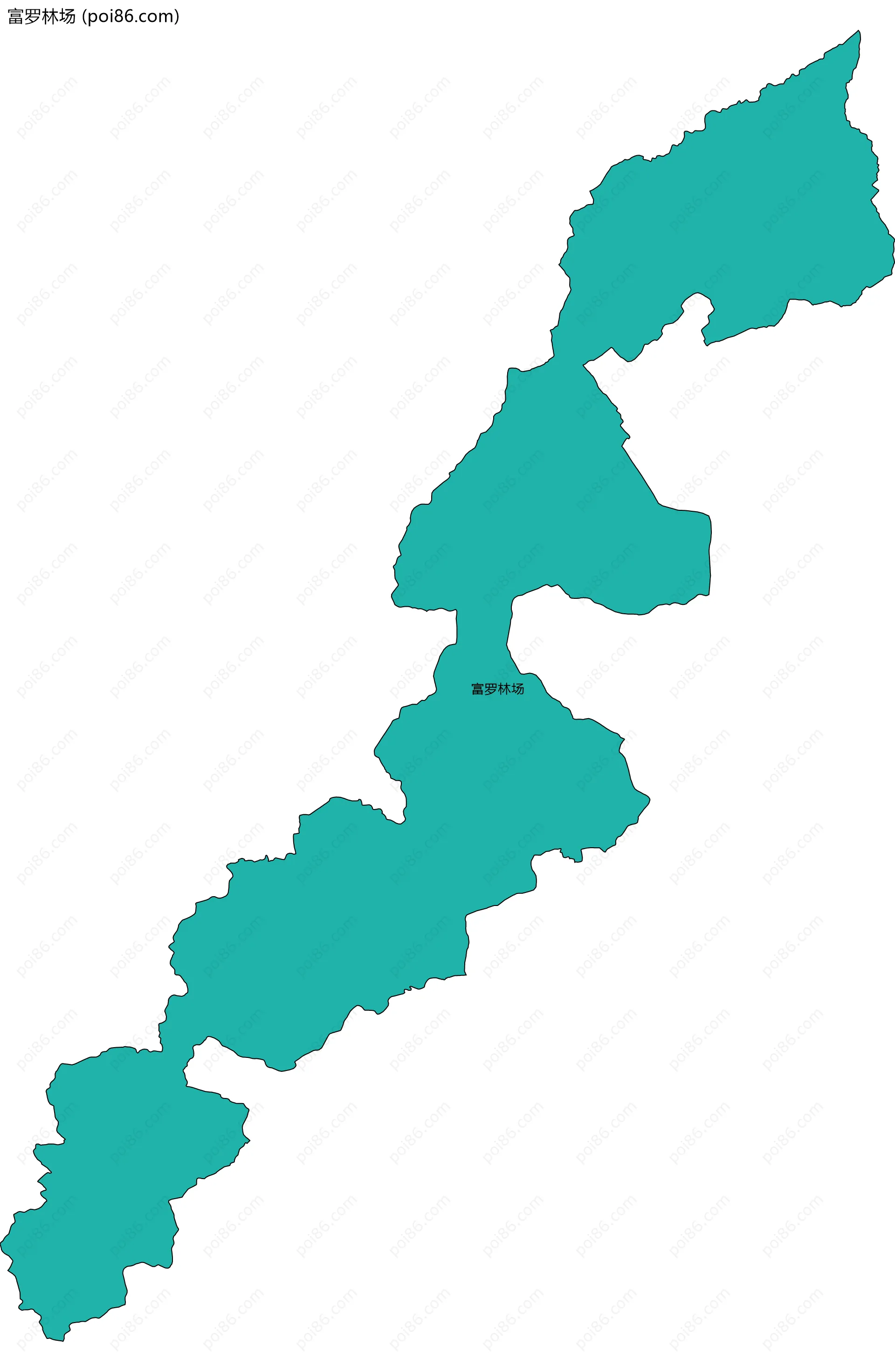 富罗林场边界地图