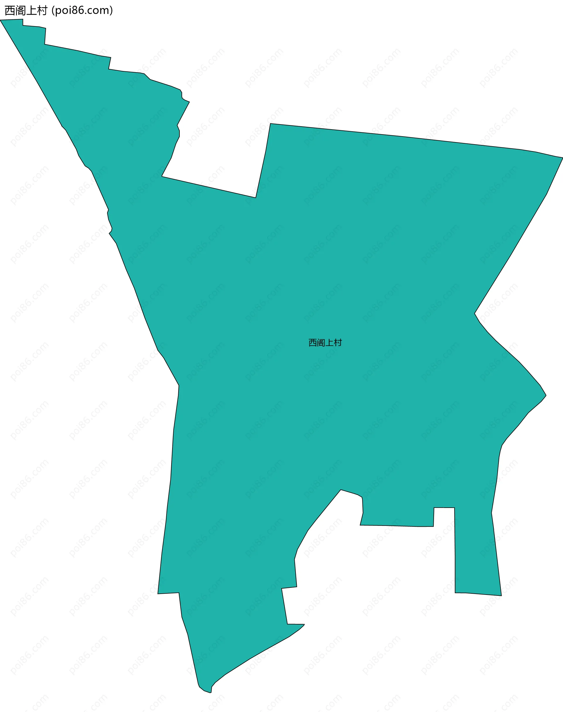 西阁上村边界地图