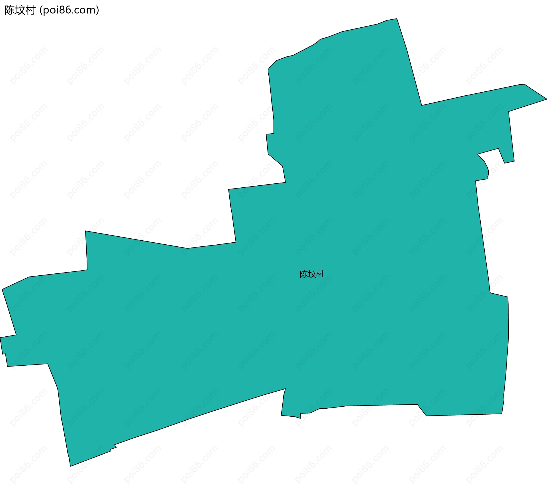 陈坟村边界地图