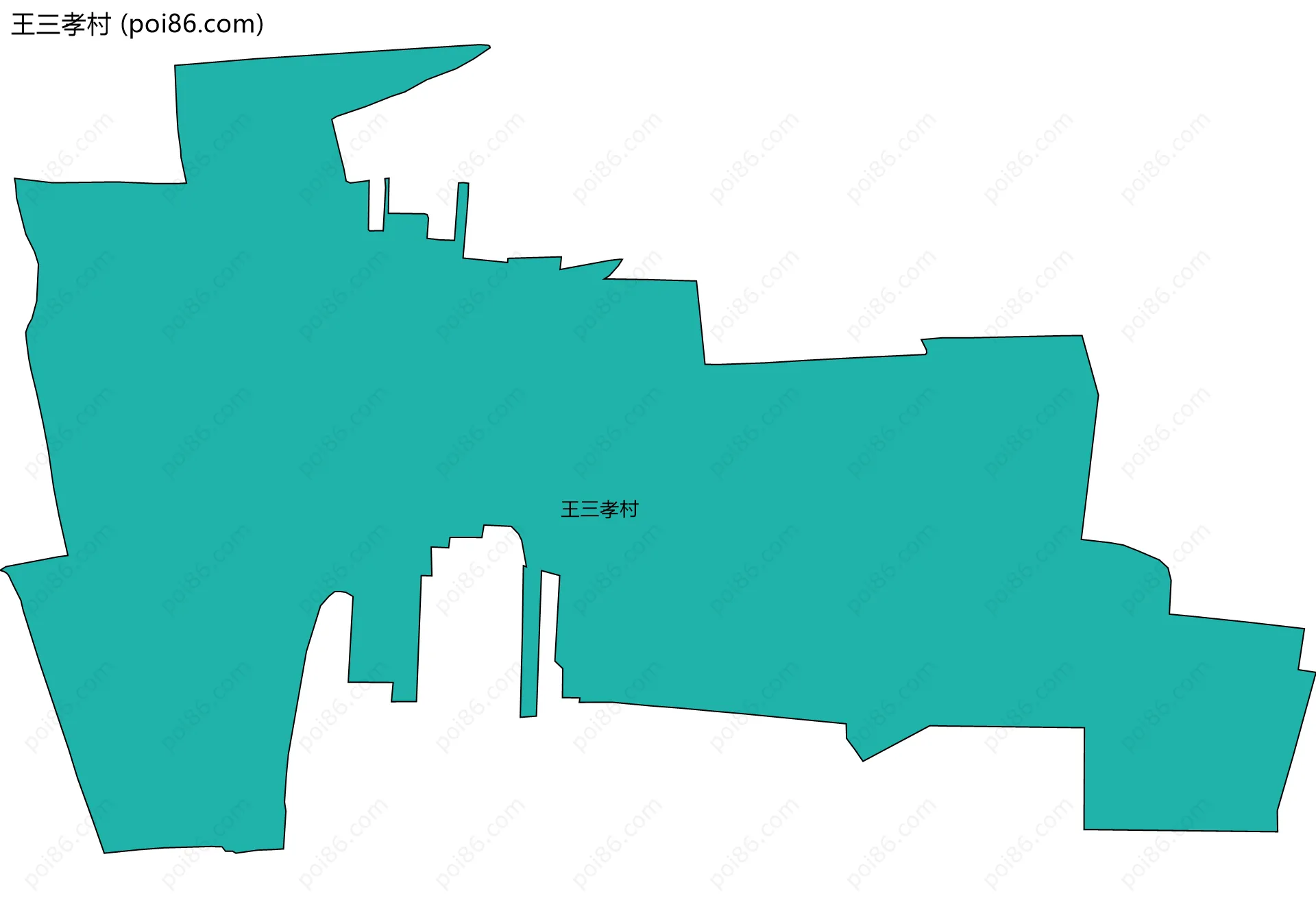 王三孝村边界地图