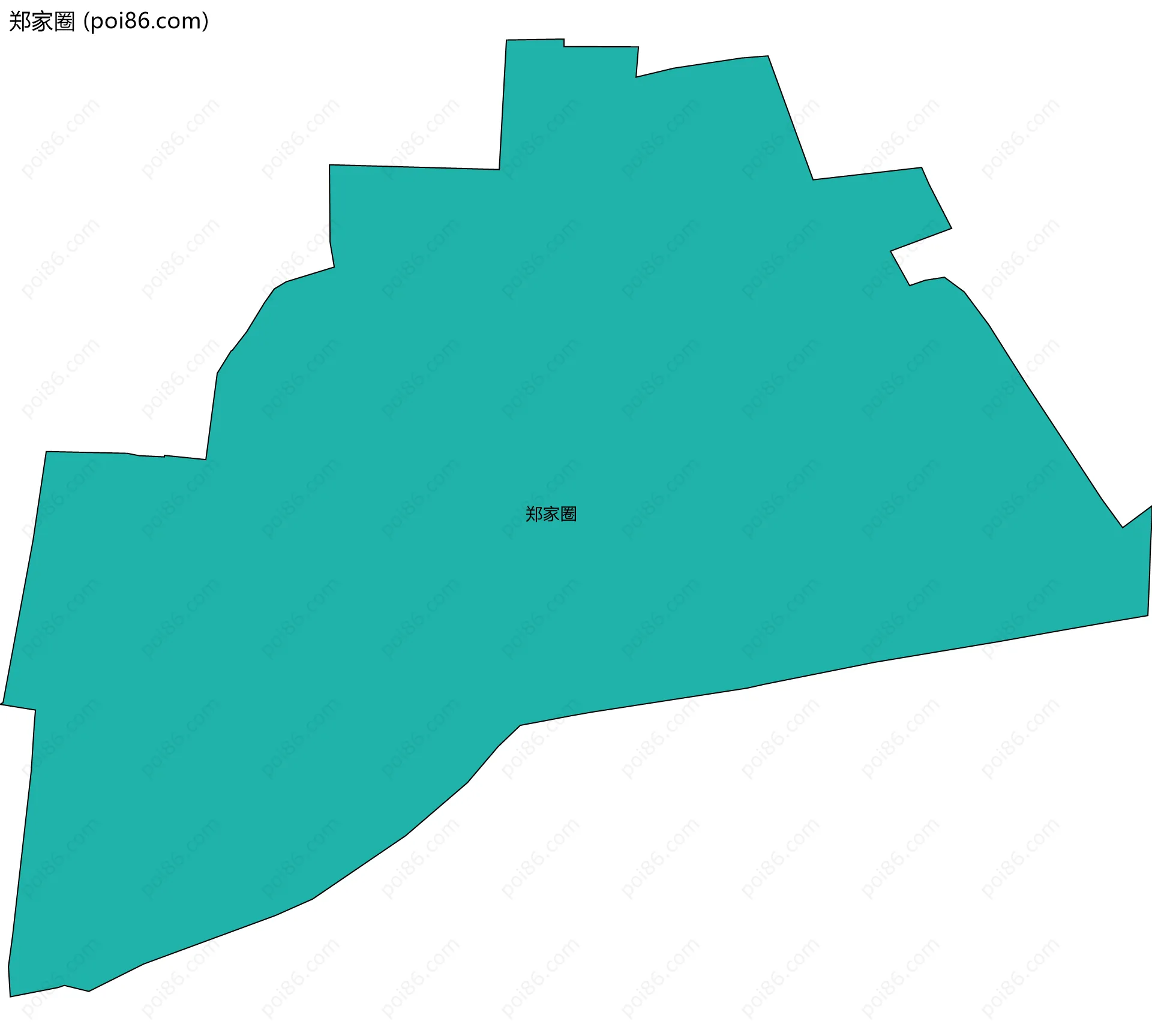 郑家圈边界地图