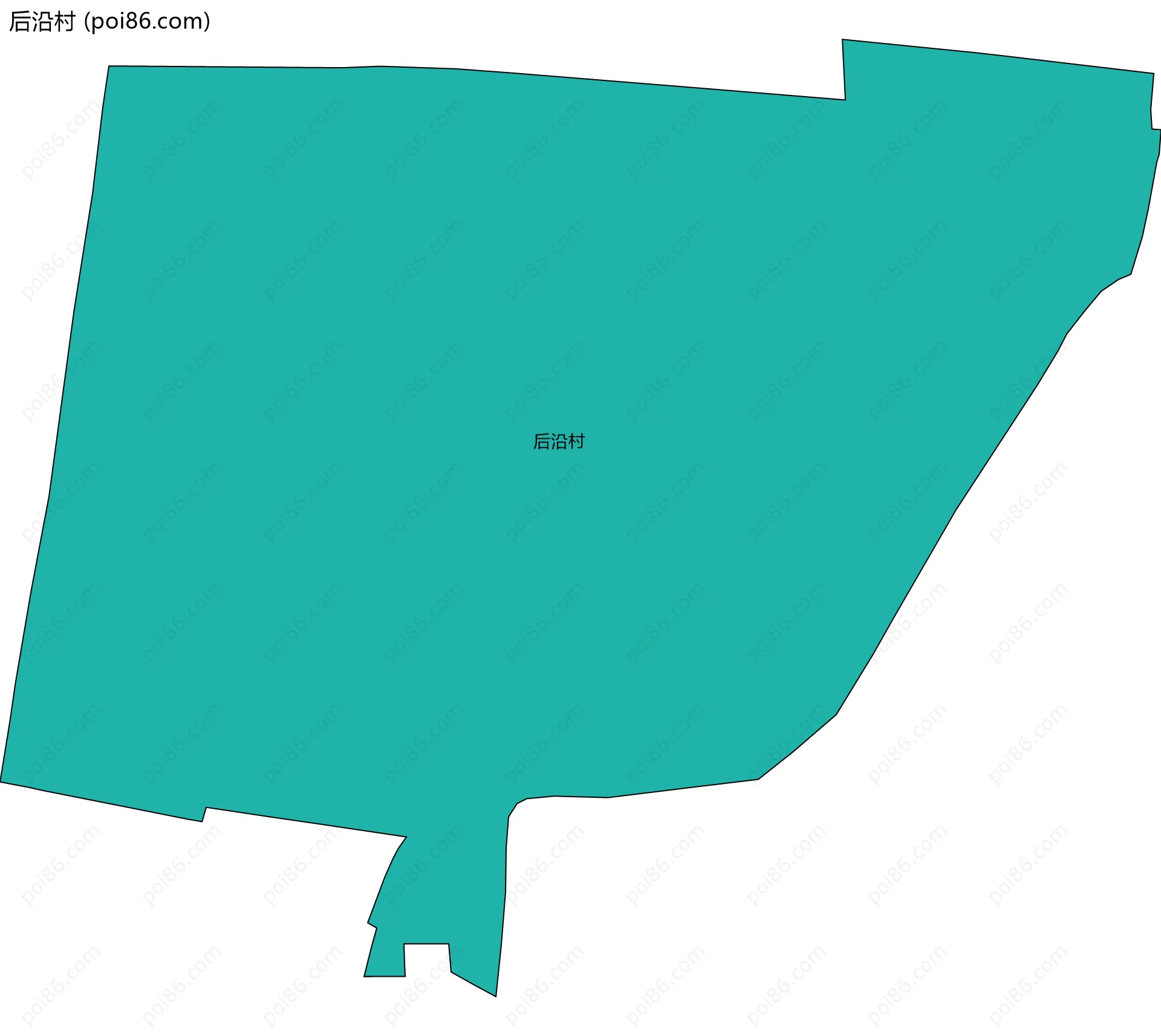 后沿村边界地图