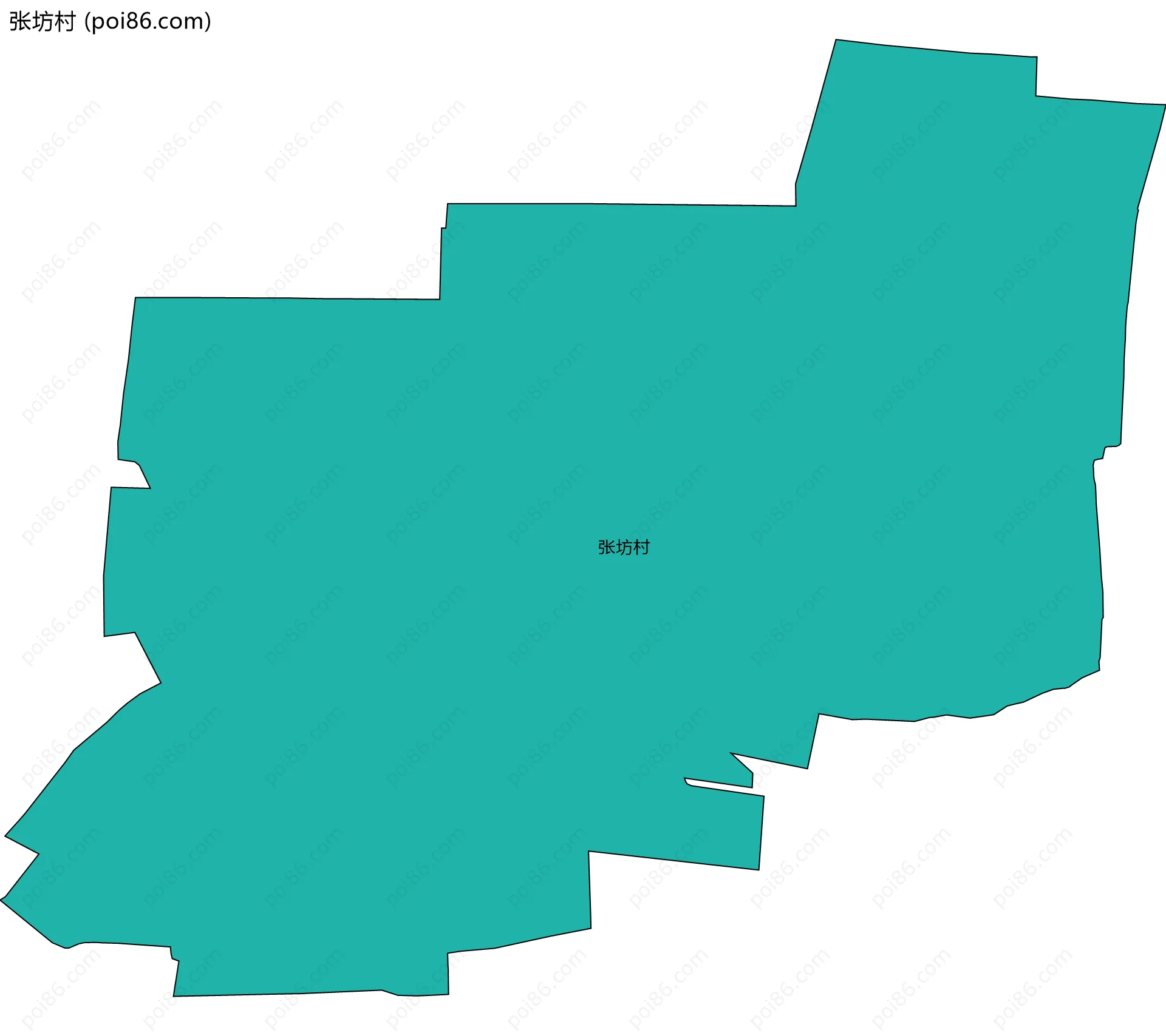 张坊村边界地图