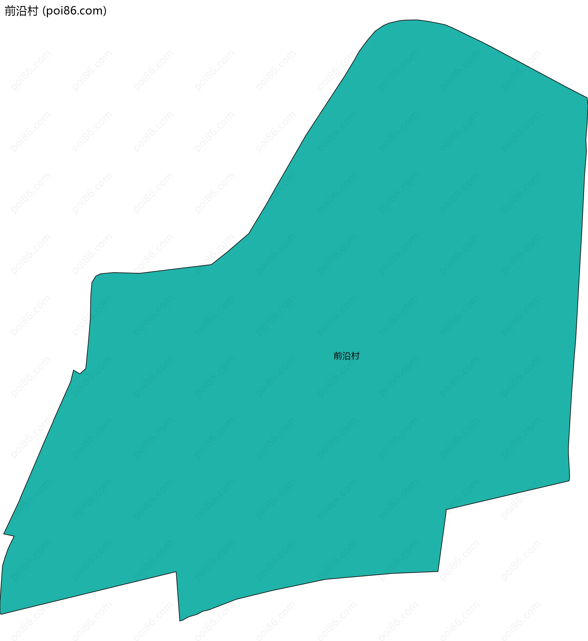 前沿村边界地图