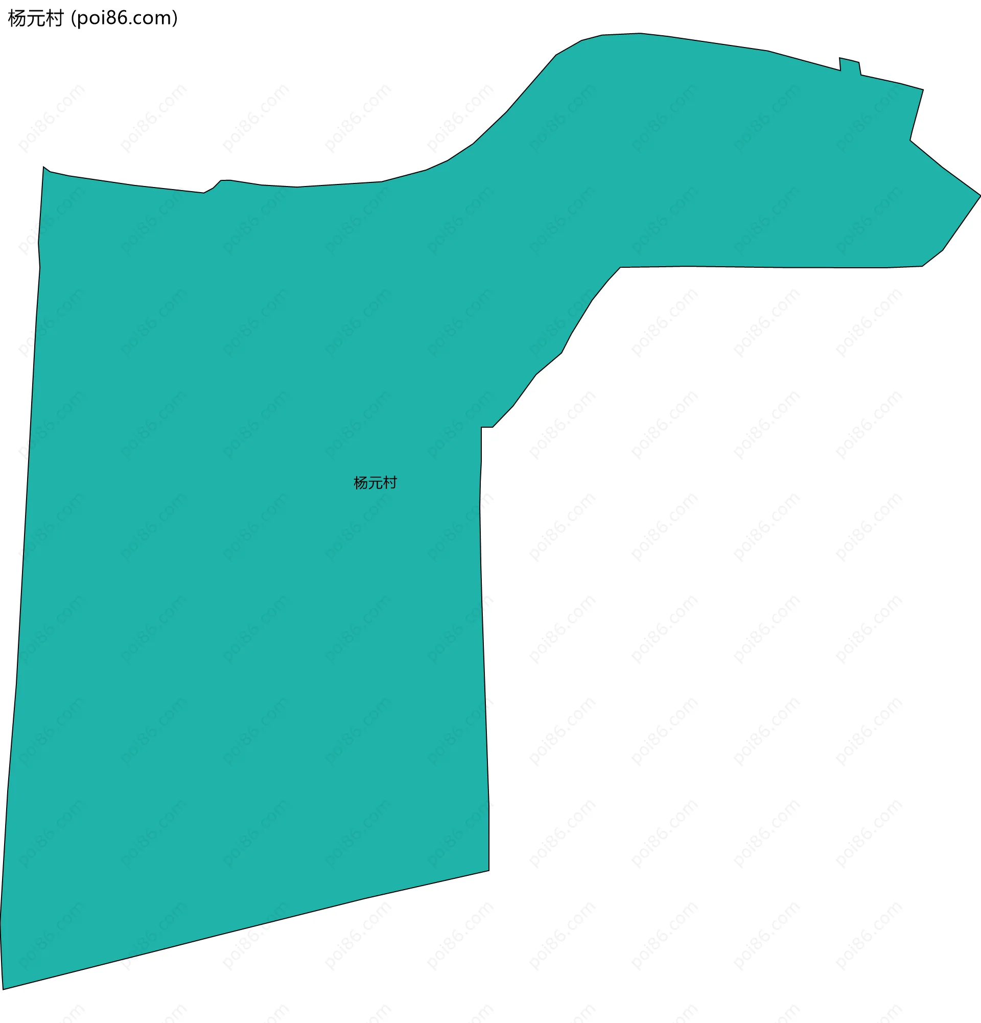 杨元村边界地图