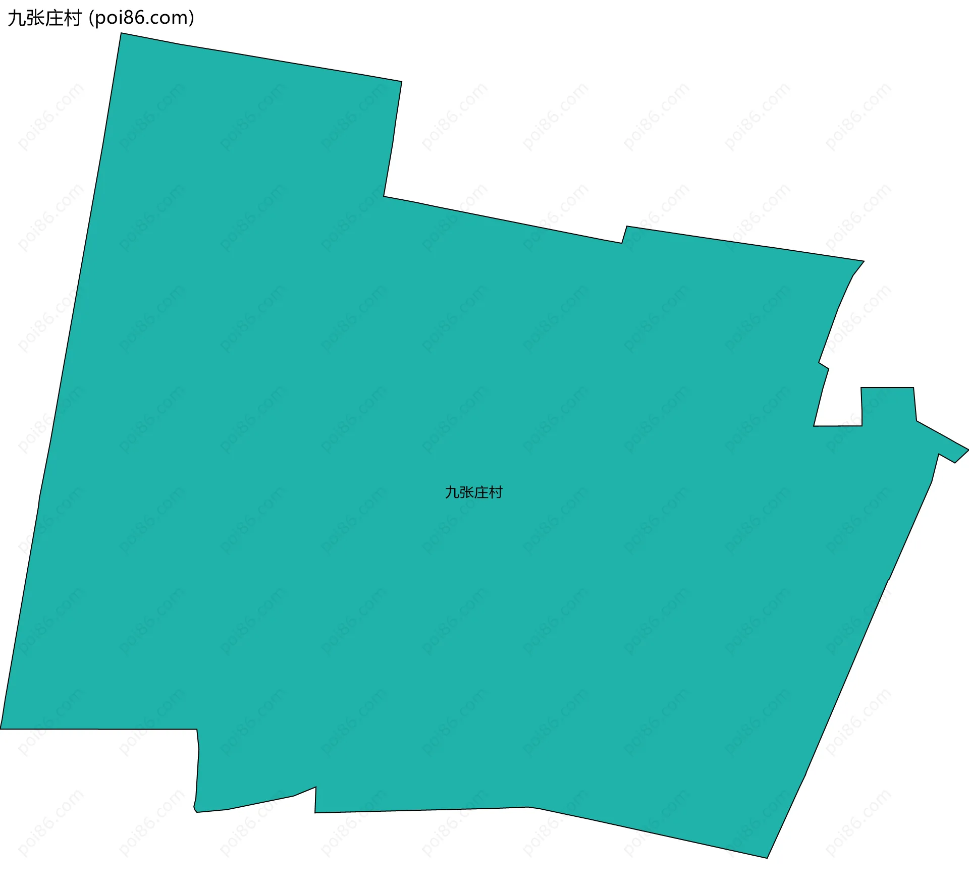 九张庄村边界地图