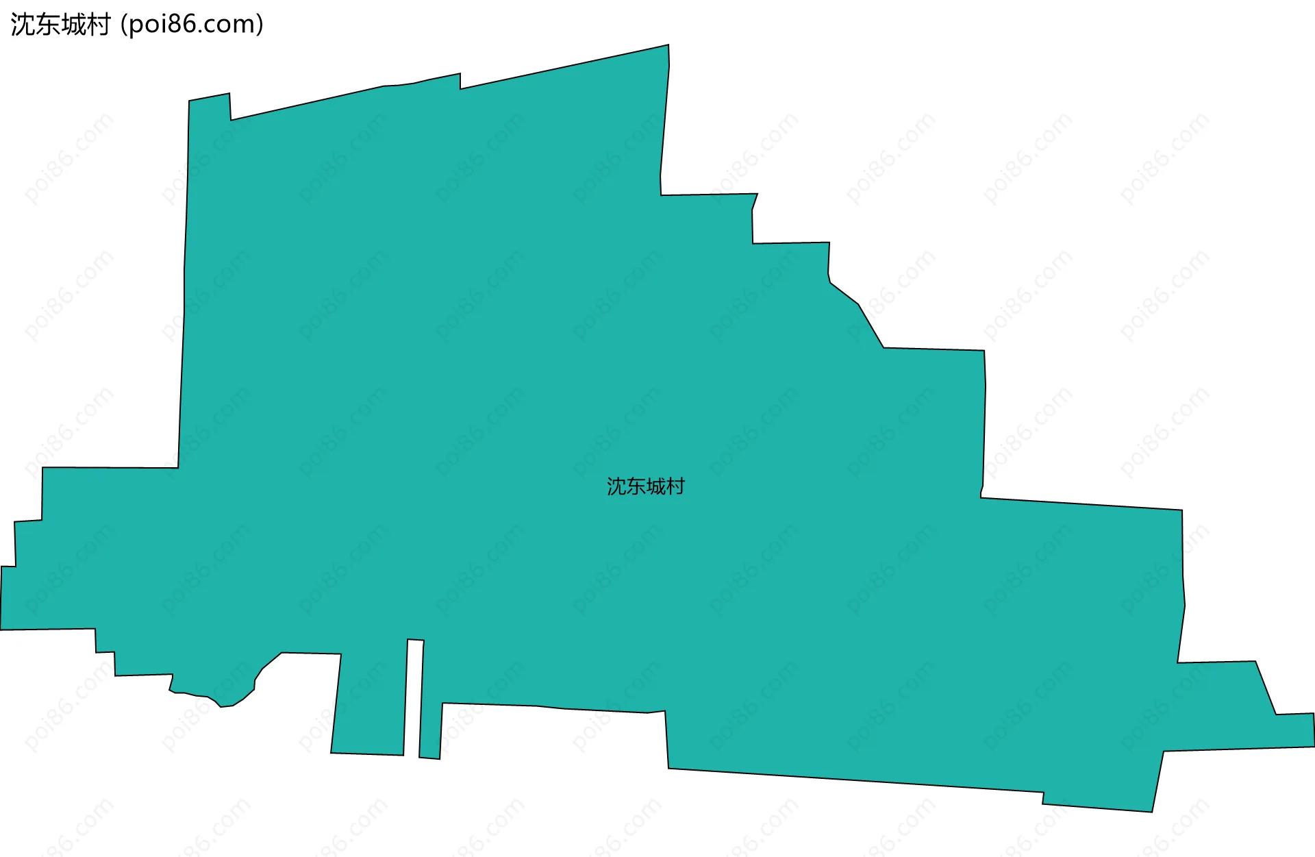 沈东城村边界地图