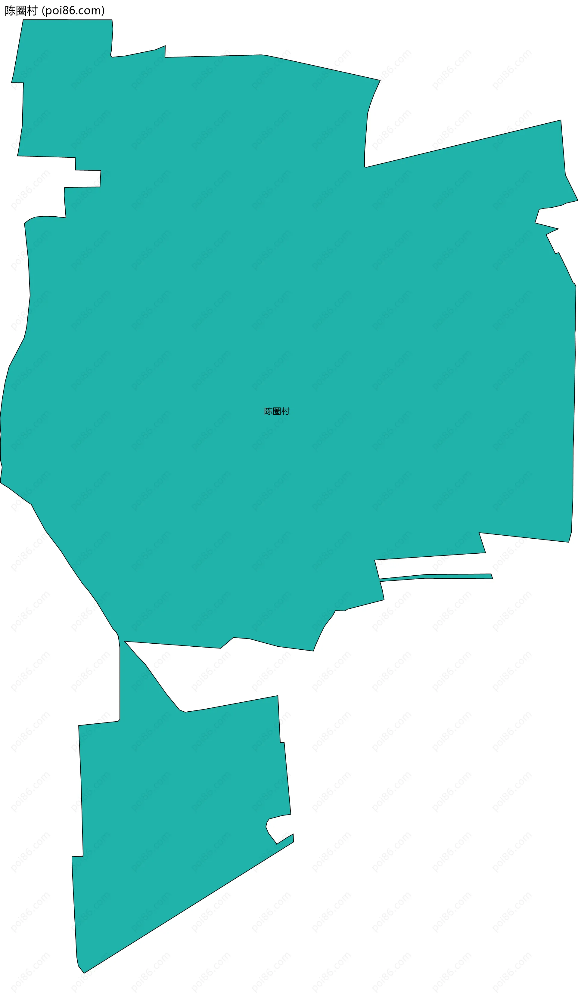 陈圈村边界地图