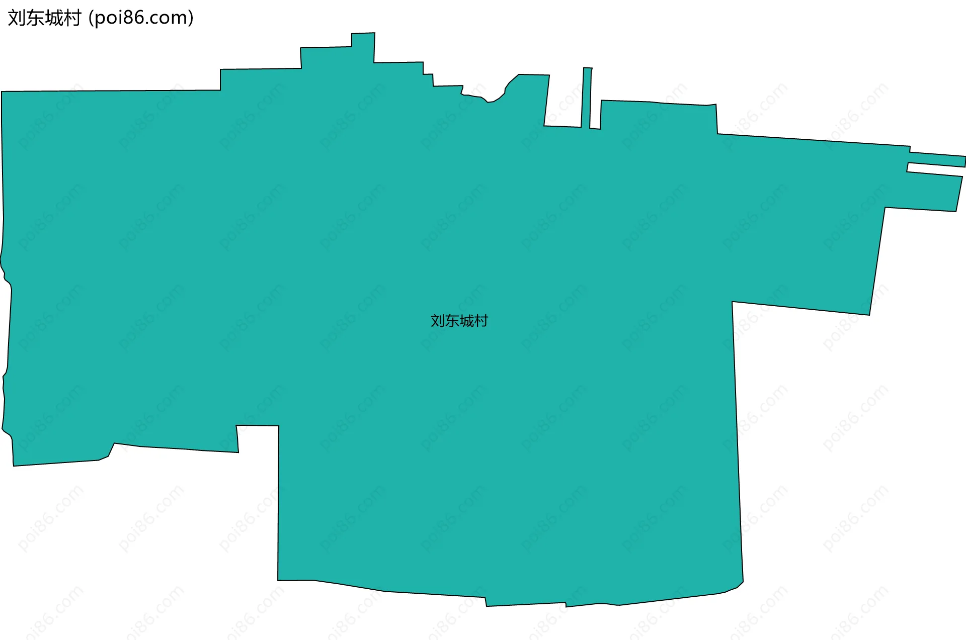 刘东城村边界地图