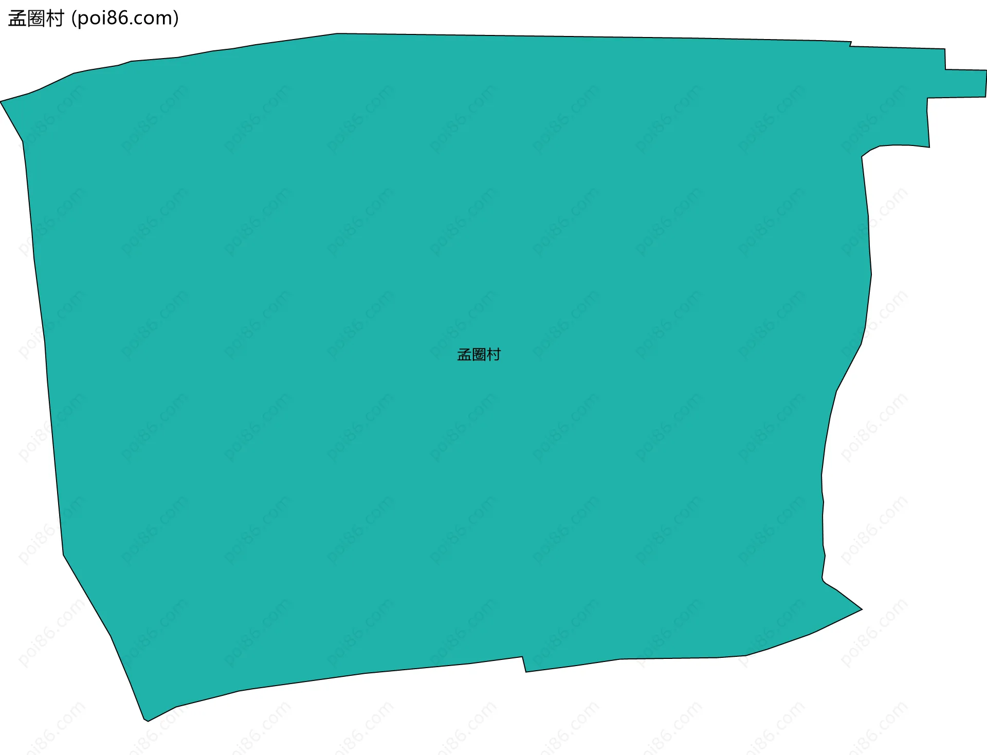 孟圈村边界地图