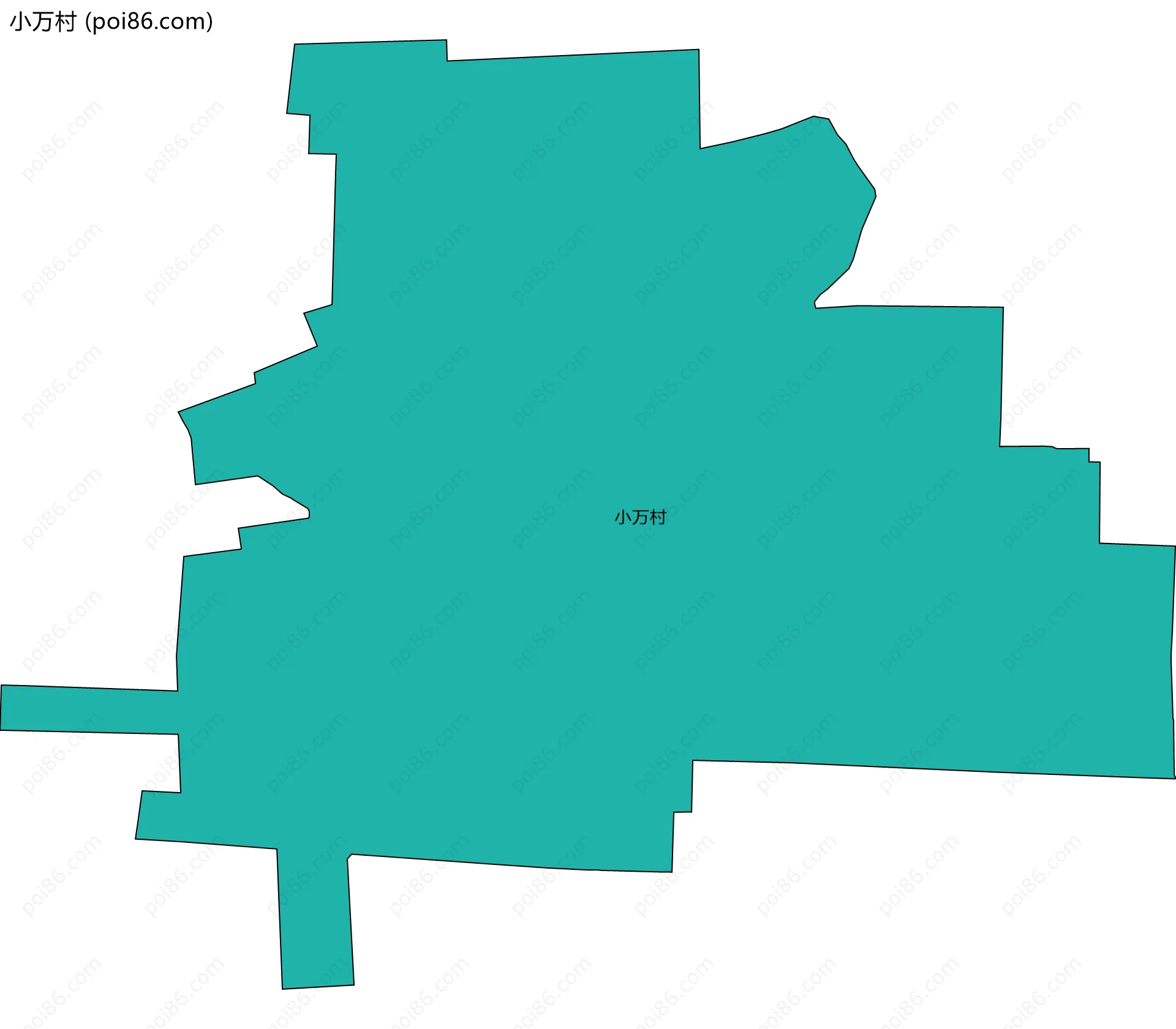 小万村边界地图