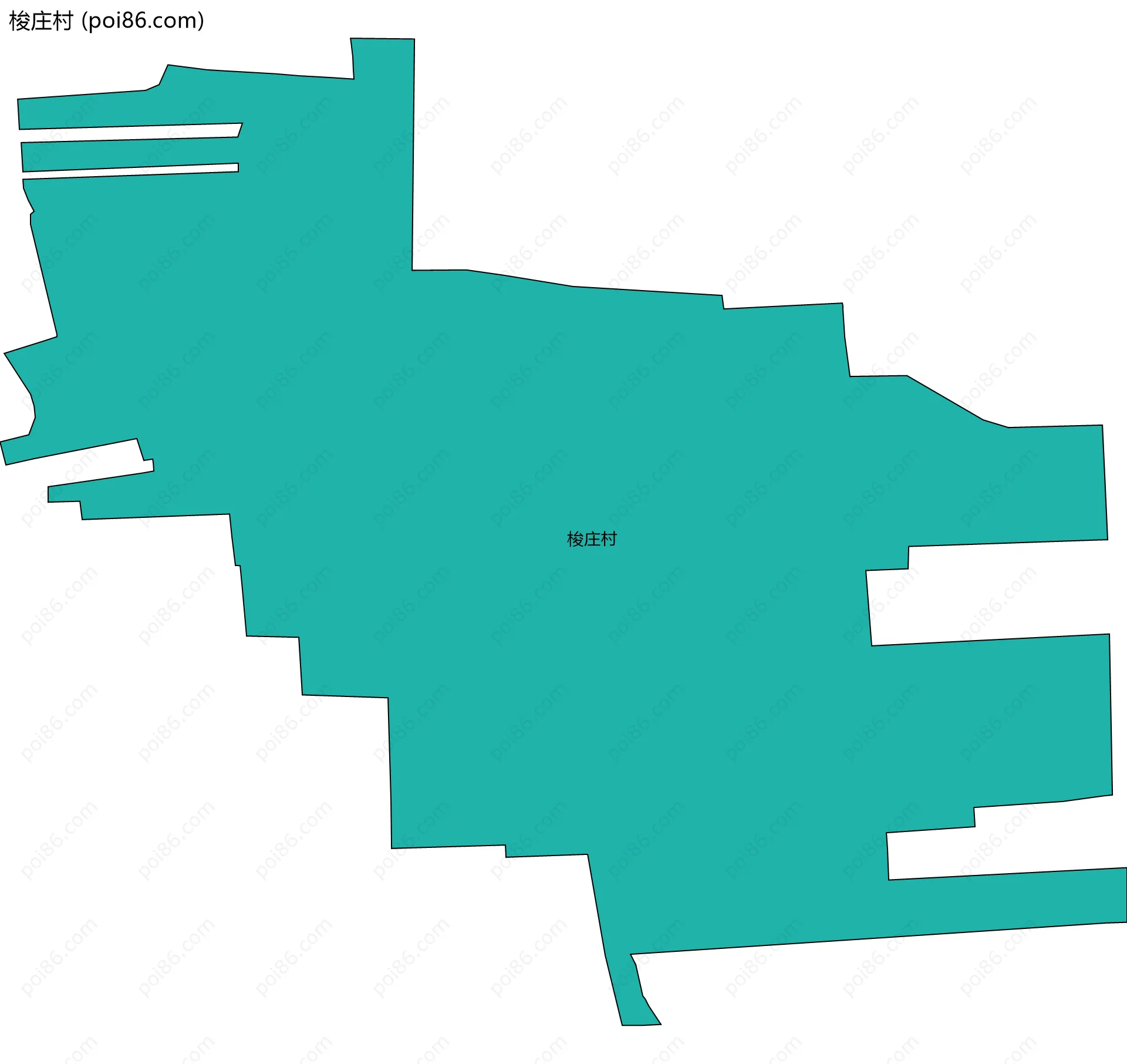 梭庄村边界地图