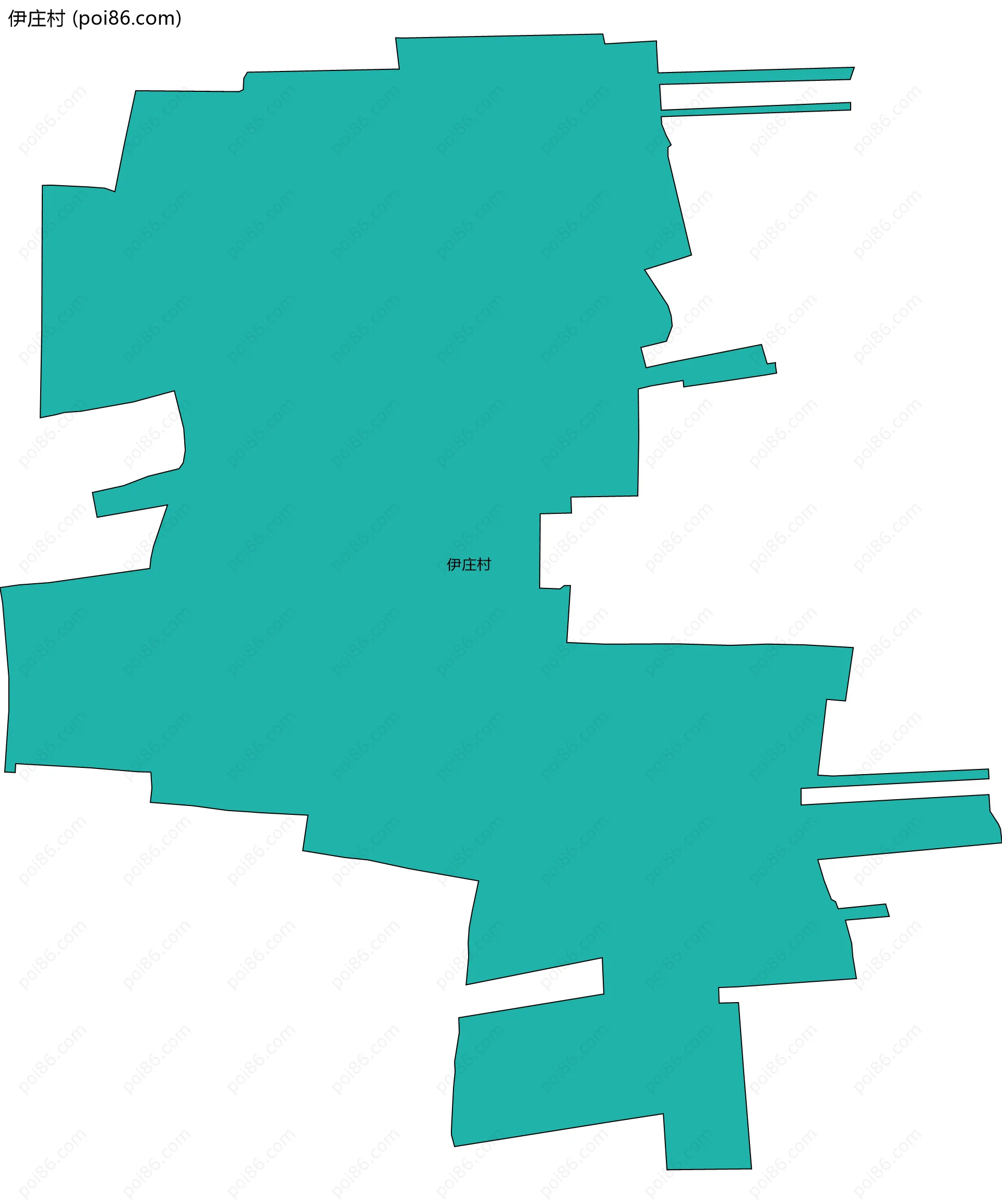 伊庄村边界地图