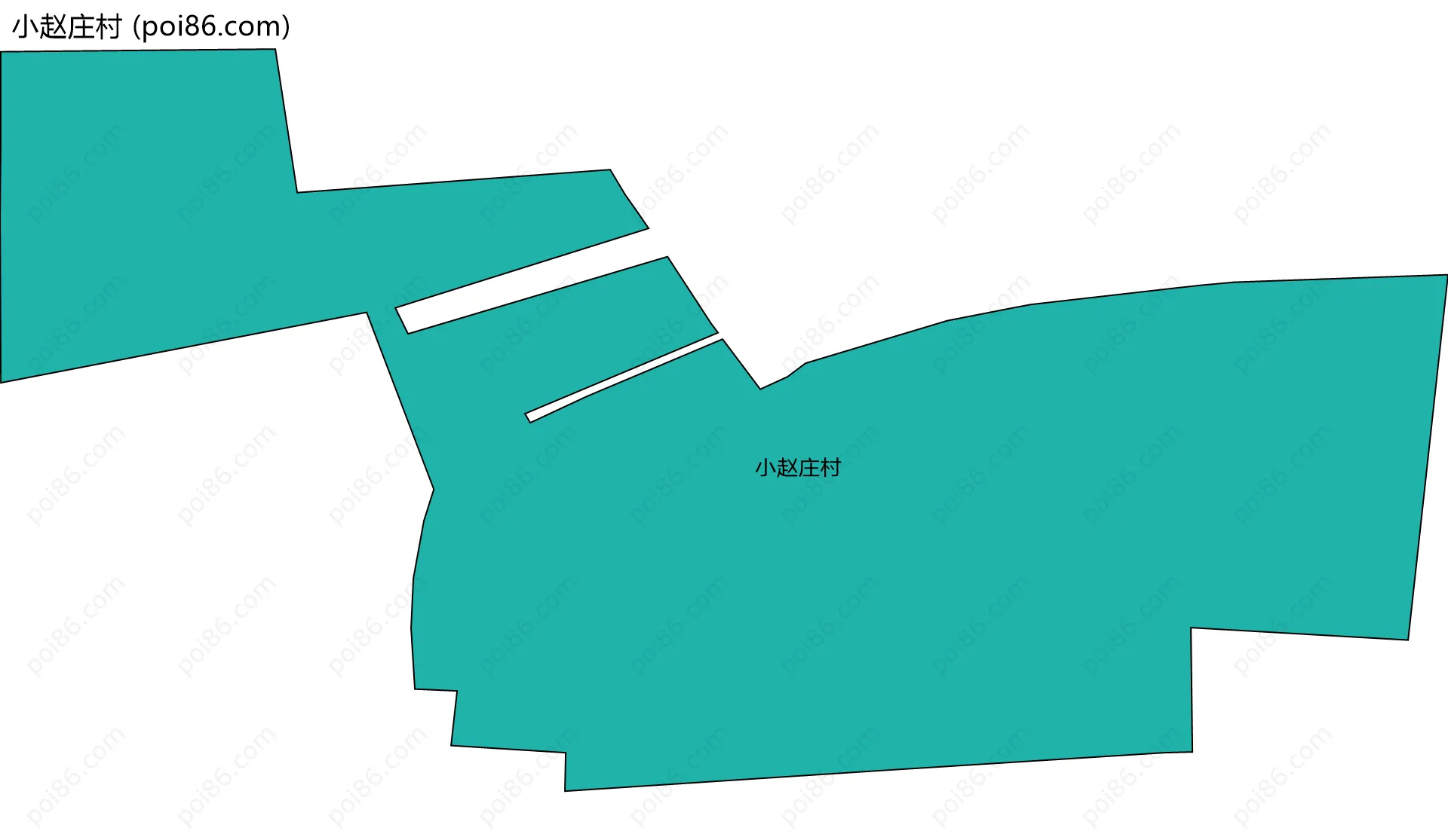 小赵庄村边界地图