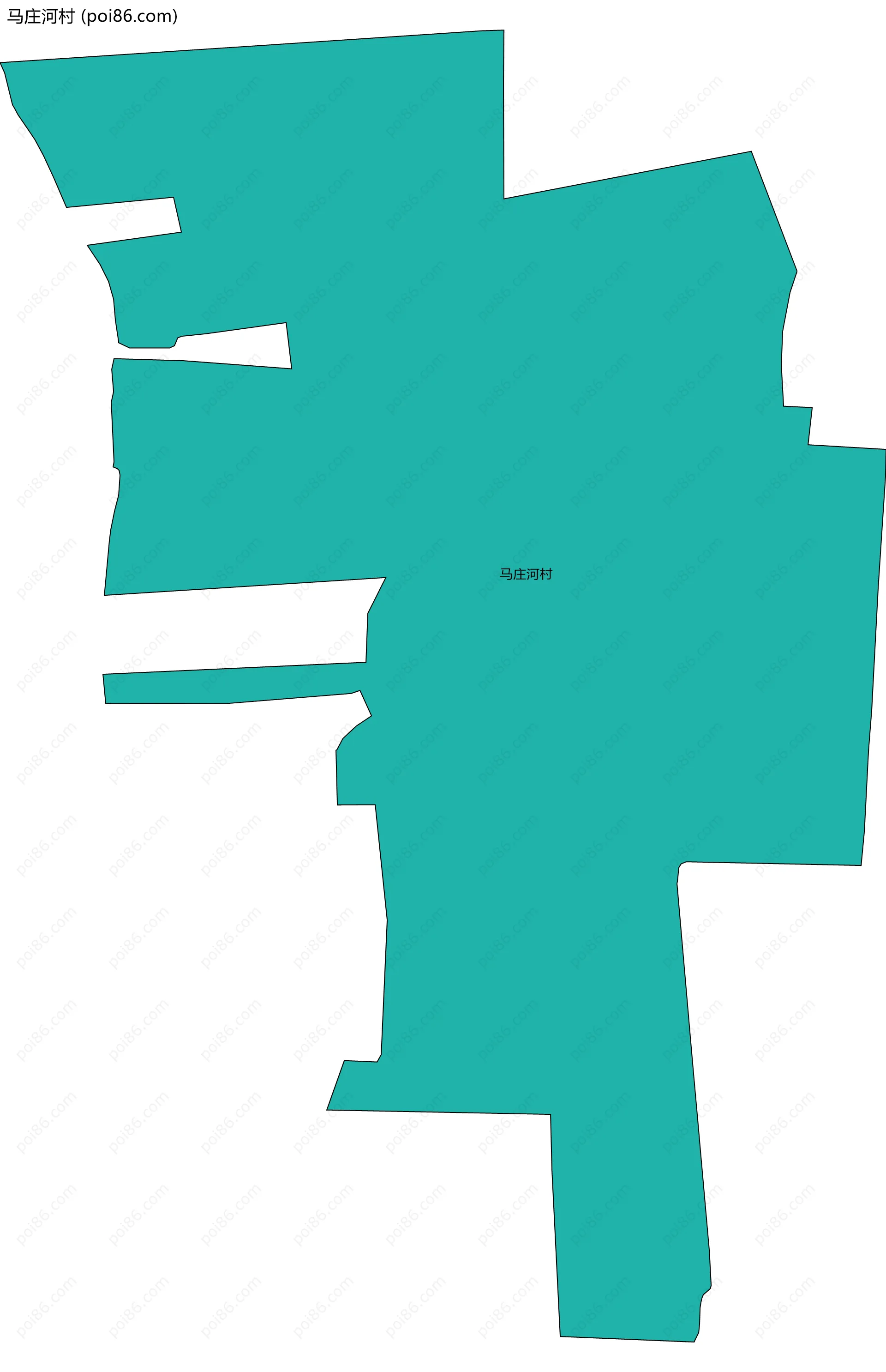 马庄河村边界地图