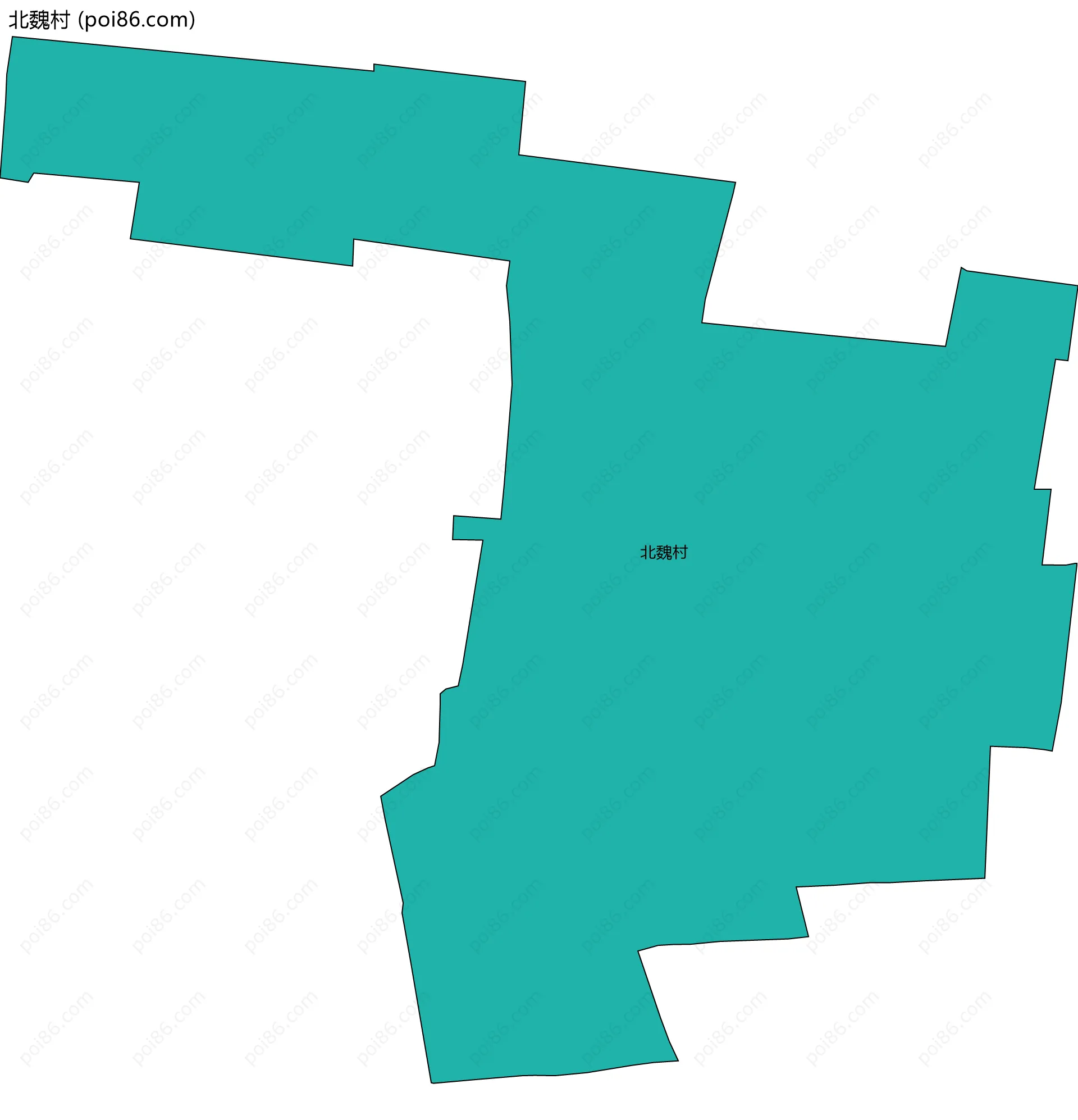 北魏村边界地图