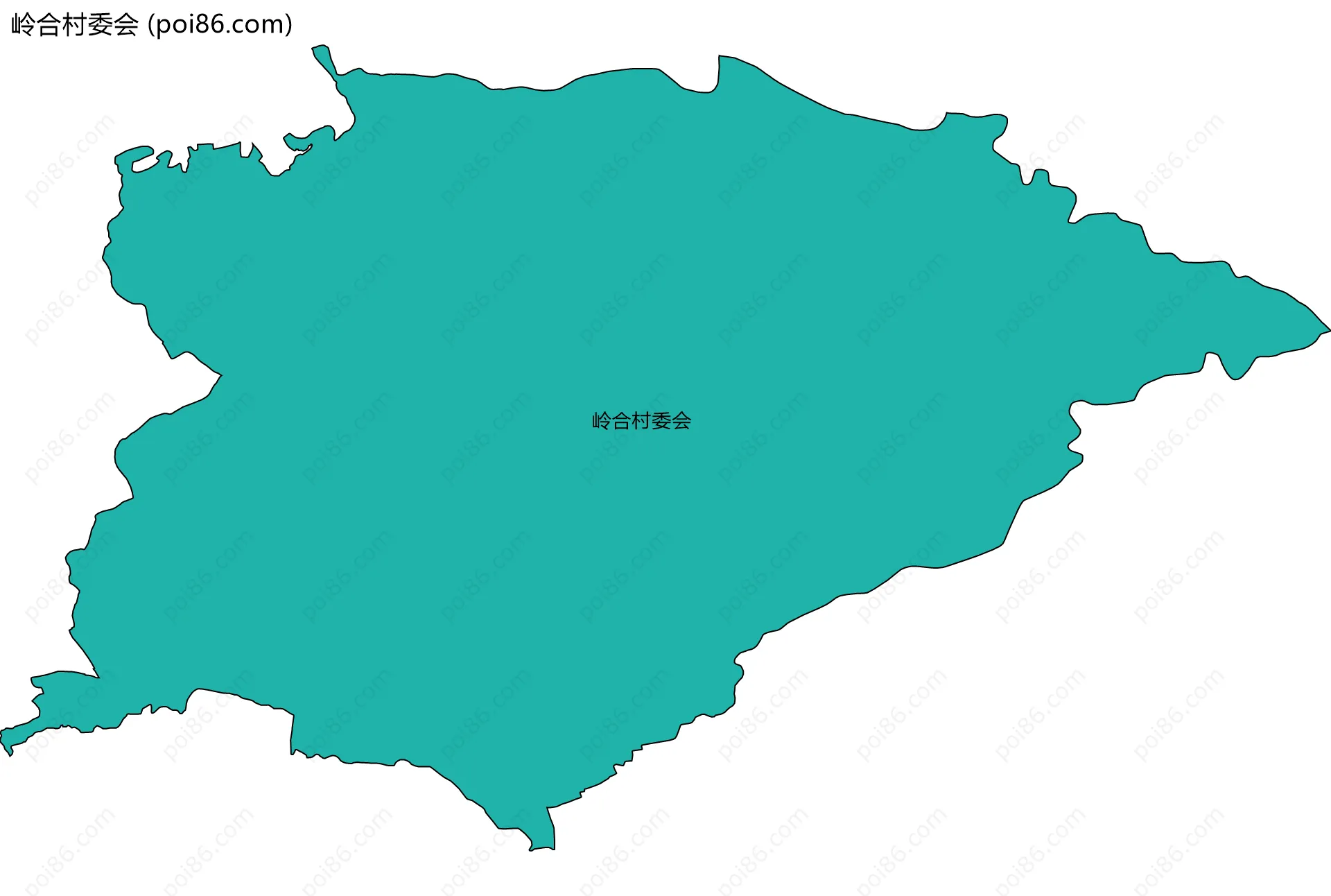 岭合村委会边界地图