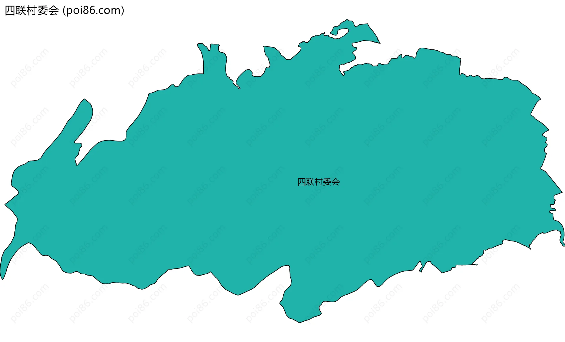 四联村委会边界地图