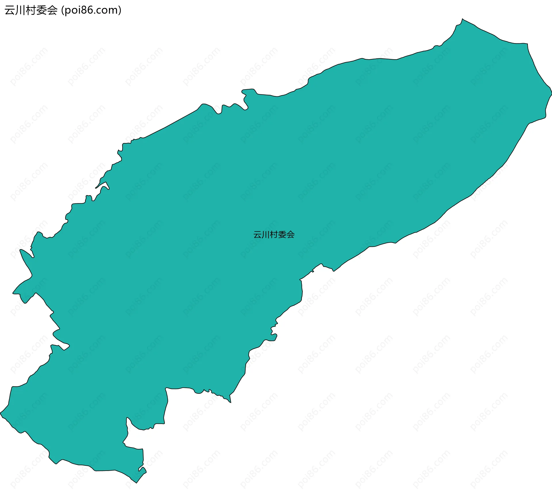云川村委会边界地图