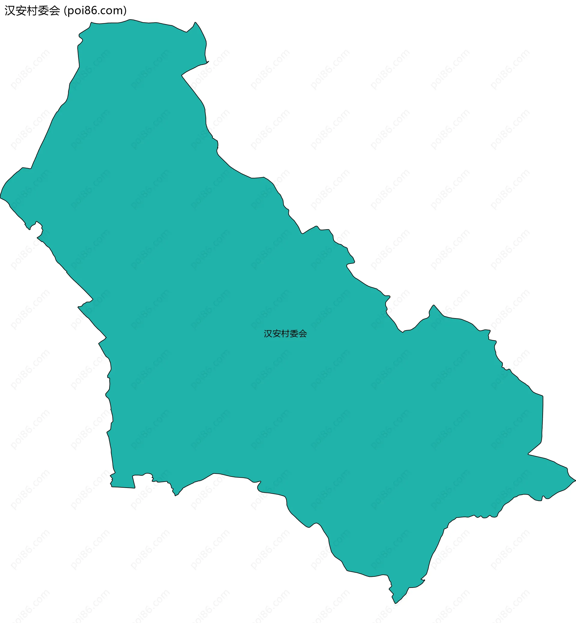 汉安村委会边界地图