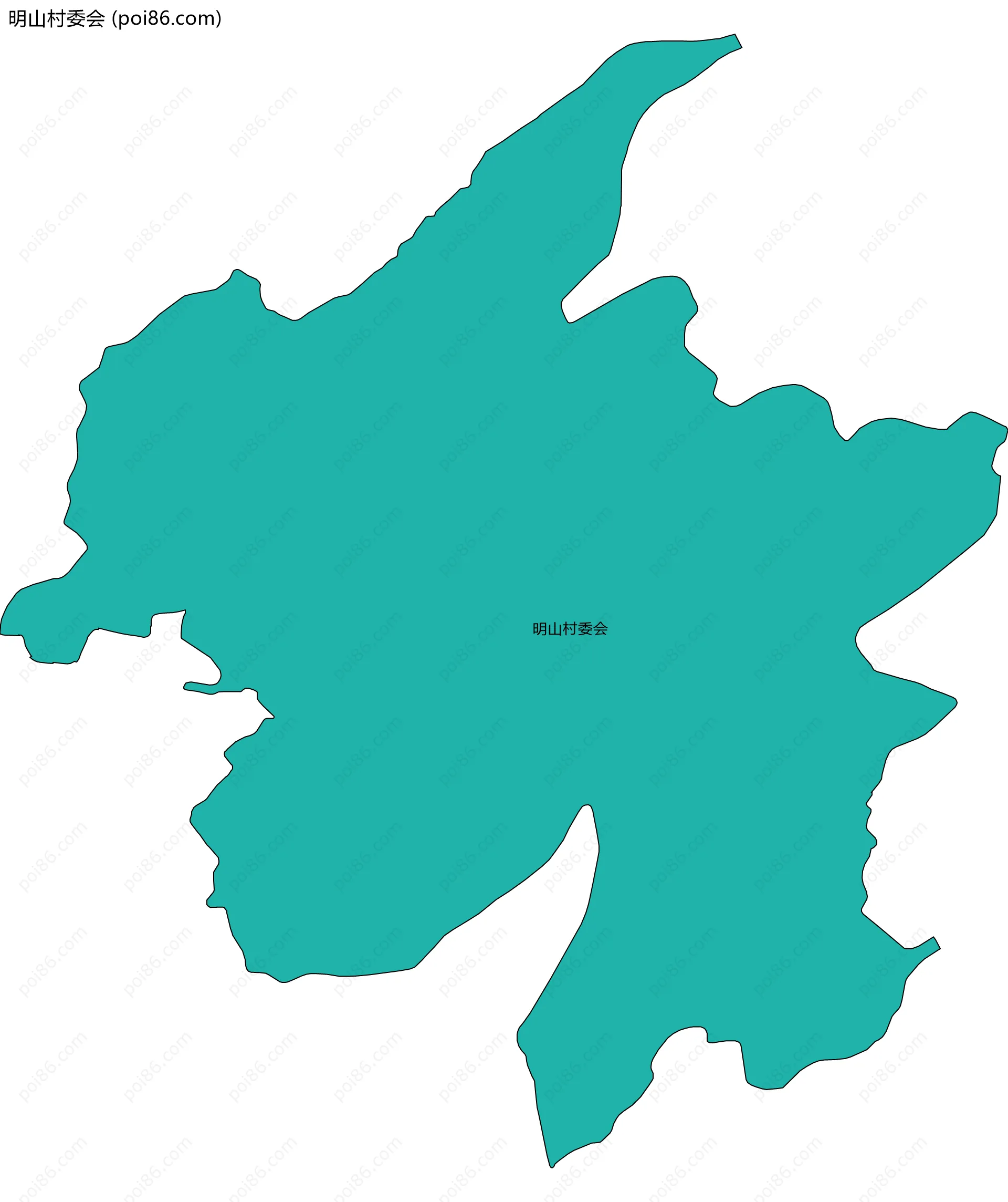 明山村委会边界地图