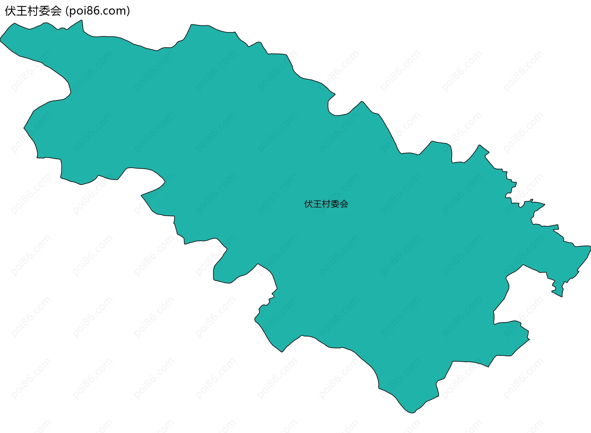 伏王村委会边界地图