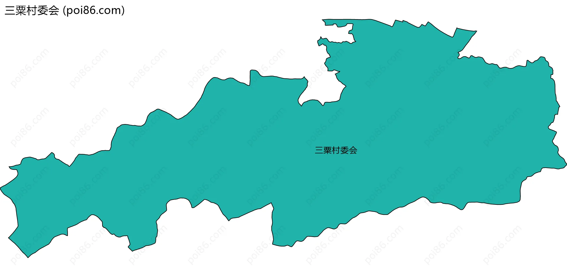 三粟村委会边界地图