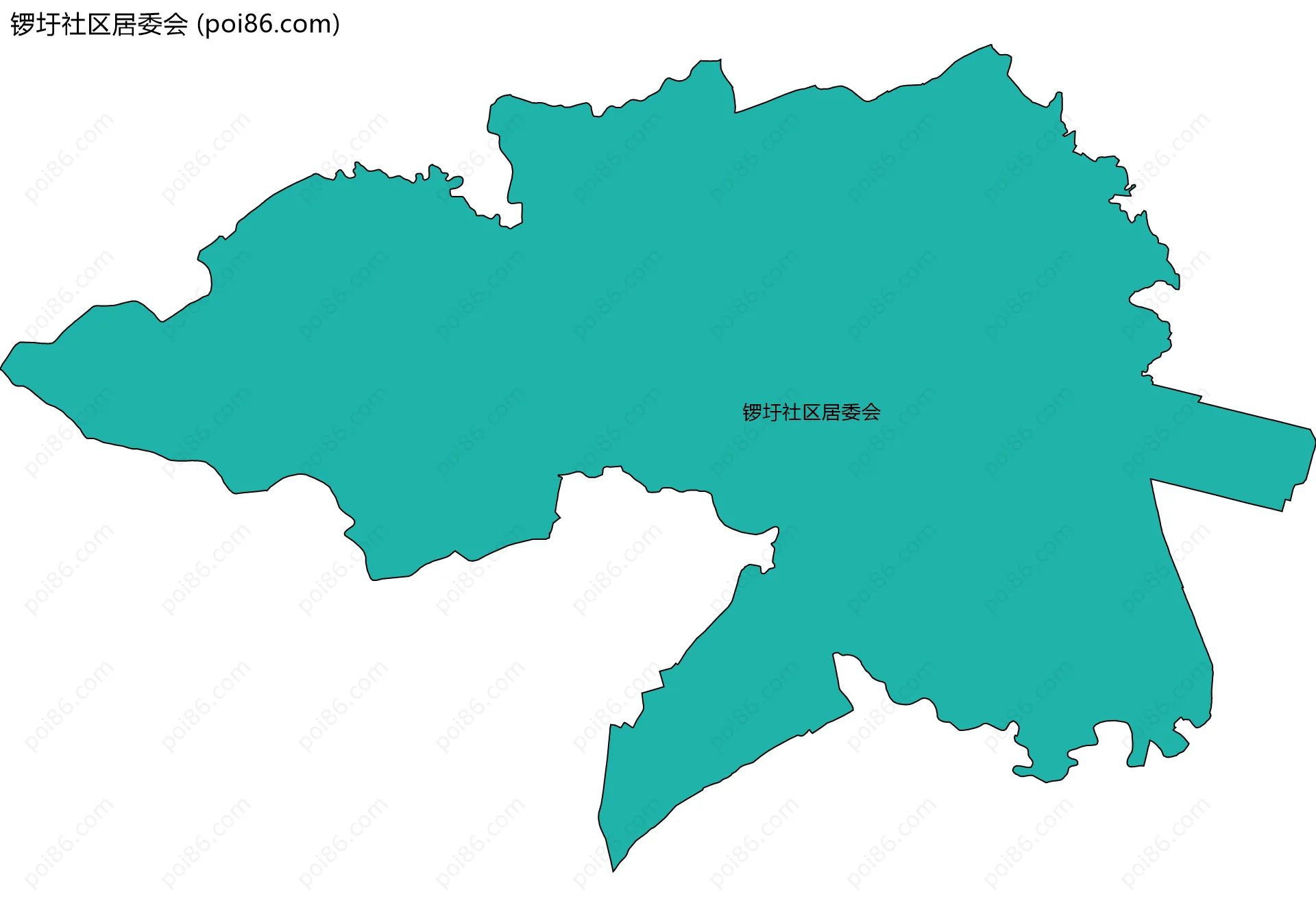 锣圩社区居委会边界地图